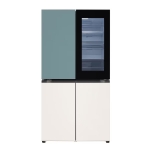 [LG전자]DIOS 오브제컬렉션 노크온 냉장고 클레이 민트+베이지 870L T873MTE312