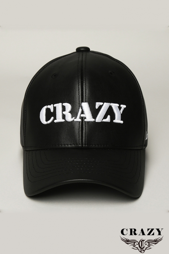 크레이지 어페럴 CRAZY Apparel 남성 레터링 포인트 가죽 볼캡(CZ-BC2001)