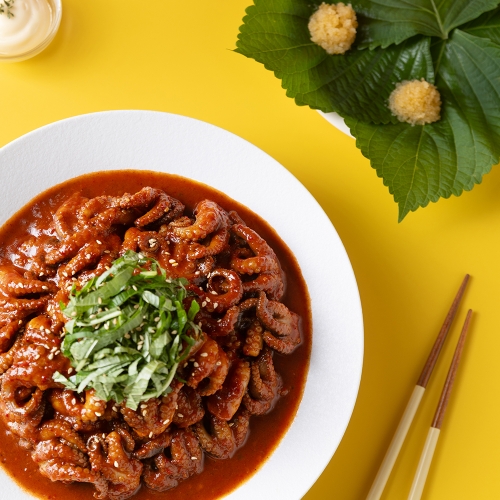 얼짱쭈꾸미 350g 덜매운맛 양념 쭈꾸미 볶음 밀키트 캠핑 음식