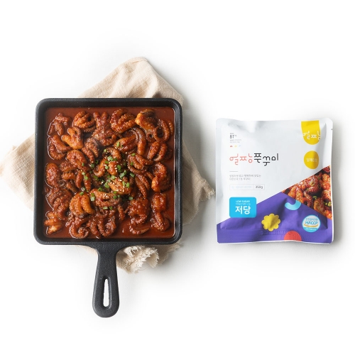얼짱쭈꾸미 350g 덜매운맛 양념 쭈꾸미 볶음 밀키트 캠핑 음식