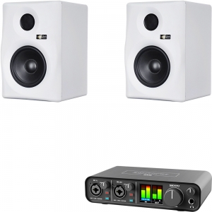 MOTU M2 USB오디오인터페이스 + Gibbon5 White 1조2개 | MICtech TRS-XLR 1.5m 2개 포함 | CubasePro 마우스패드 증정 | 정식수입품 | 리뷰포함