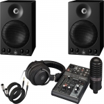 Yamaha AG03MK2 LSPK (라이브스트리밍팩) 검정색 + MSP3A 1조2개 + 케이블, 마이크스탠드포함| 정식수입품