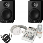 Yamaha AG03MK2 LSPK (라이브스트리밍팩) 하얀색 + MSP3A 1조2개 + 케이블, 마이크스탠드포함| 정식수입품