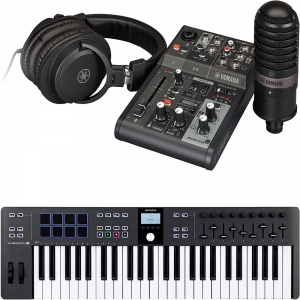 Yamaha AG03MK2 LSPK (라이브스트리밍팩) 검정색 +  KeyLab Essential49MK3 WHITE 검정색 | 정식수입품