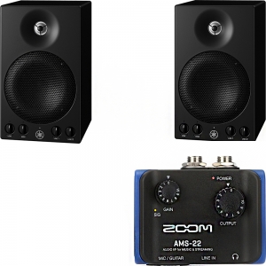 ZOOM AMS22 USB-C 오디오 인터페이스 + Yamaha MSP3A 1조2개