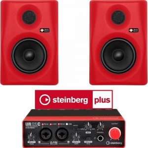 Steinberg UR22C RED + Monkey Gibbon5 RED 1조2개 MICtech 1.5m 케이블 정식수입품
