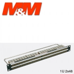 M&M BANTAM JACKFIELD 1U 96hole Patchbay