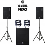 DanceStudio | Yamaha DXR8 2개 + DXS12 1개 | 3,150W Active Sound System Power Pack