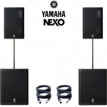 DanceStudio | Yamaha DXR15 2개 + DXS15 2개 | 4,100W Active Sound System Power Pack