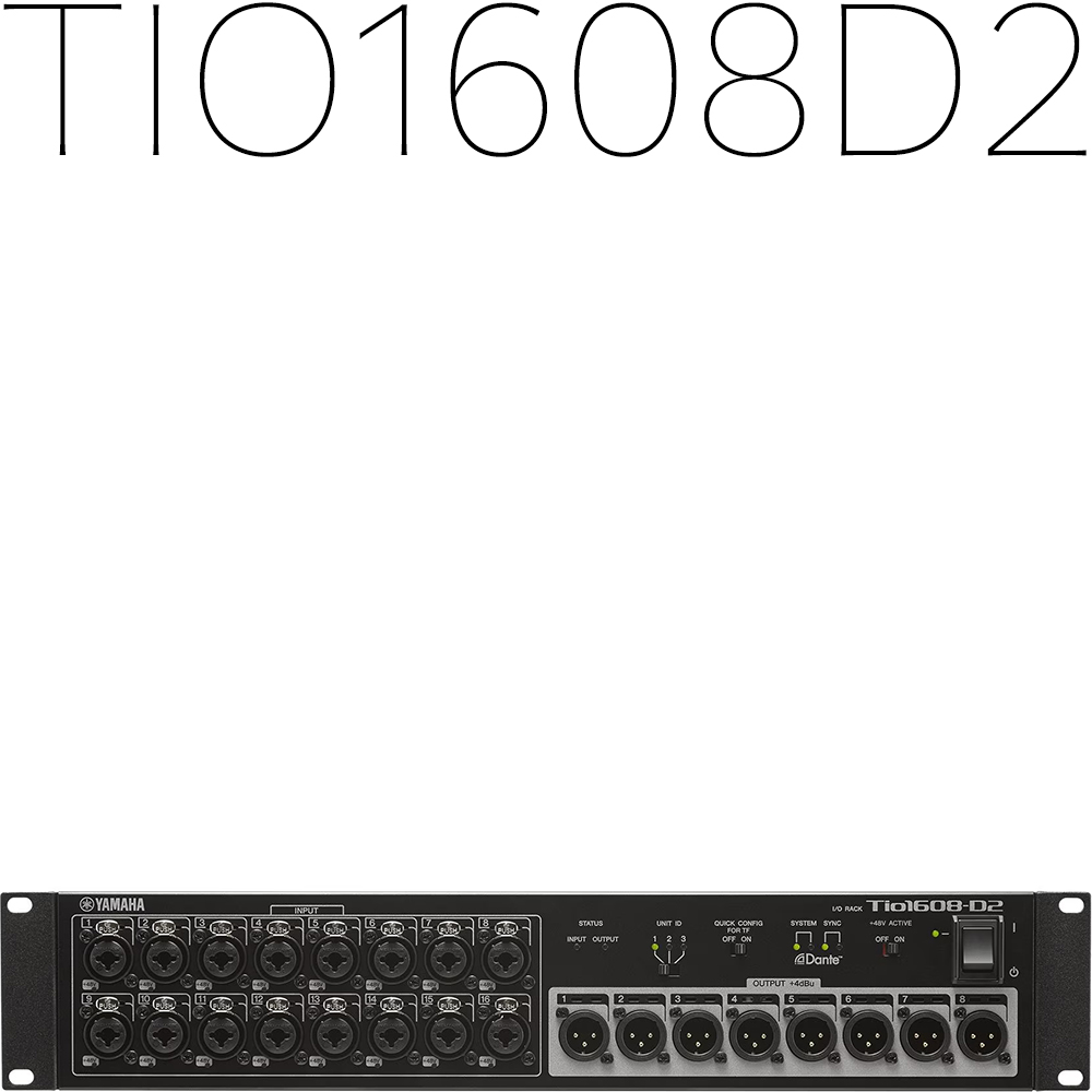 Yamaha TIO1608D2 220V정식수입품 (TF5, TF3, TF1 & DM3 dante 사용가능모델)