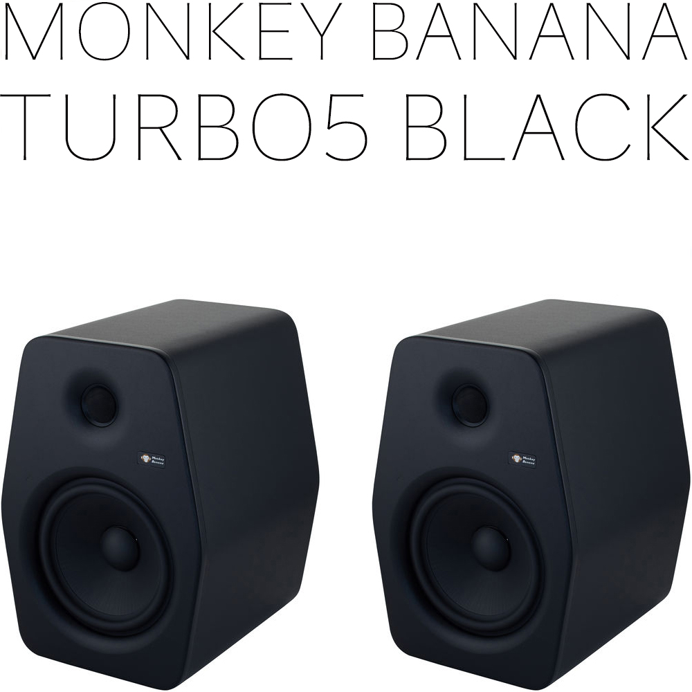 Monkey Turbo5 Black 1조 2개 | SPDIF디지탈입력 모니터스피커 | 24bit 192kHz 지원 | 정식수입품
