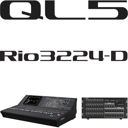 Yamaha QL5 V4 + RIO3224d | 총 64채널입력, 32채널출력, AESEBU8IO 사용가능