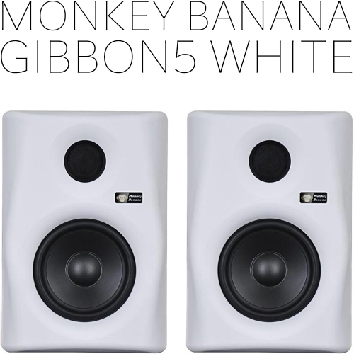 Monkey Gibbon5 White 1조2개 | MICtech TRS-XLR 1.5m 2개 포함 | 정식수입품 | 리뷰포함