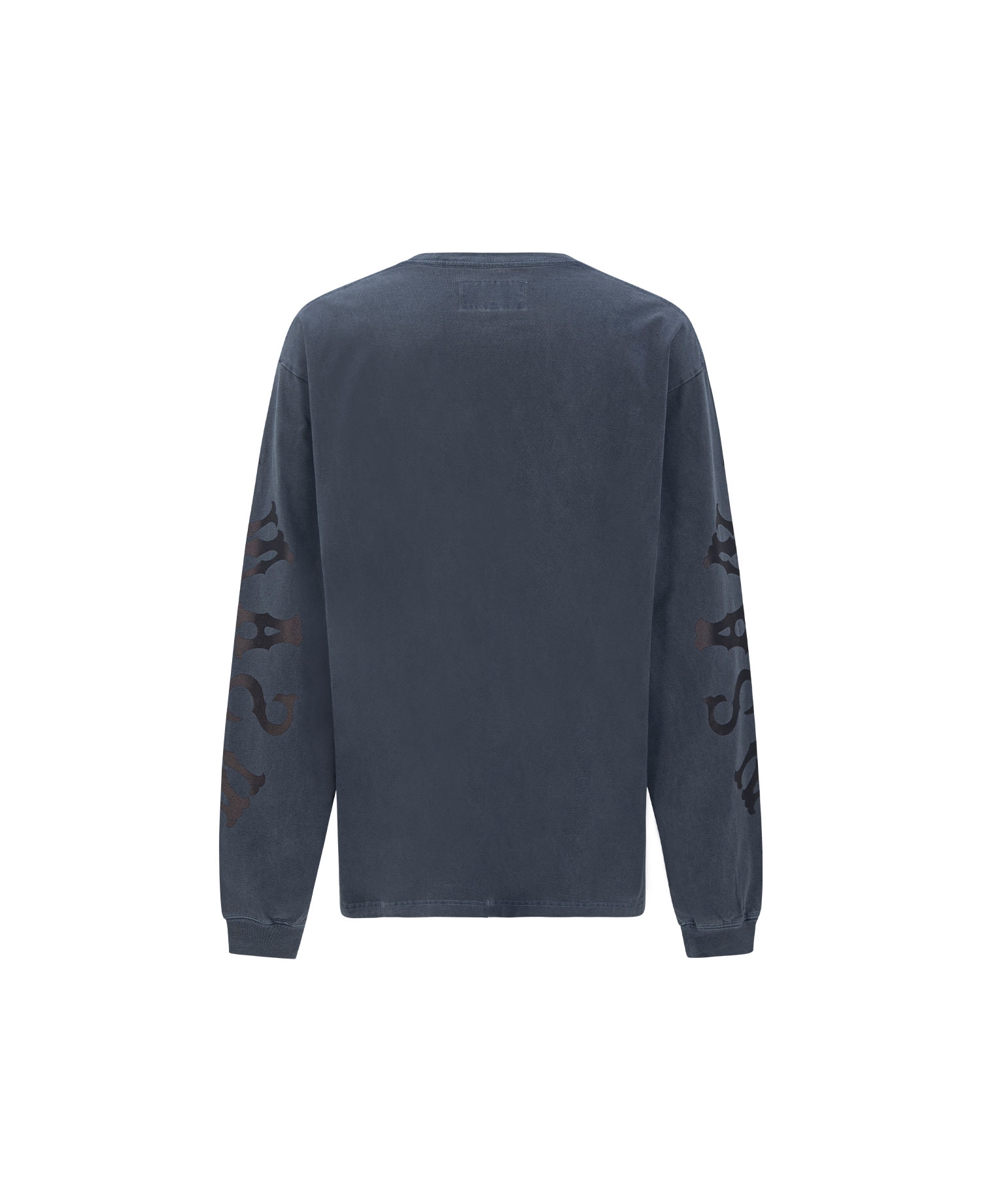 GARMENT DYE GRAPHIC LONG SLEEVE_NAVY