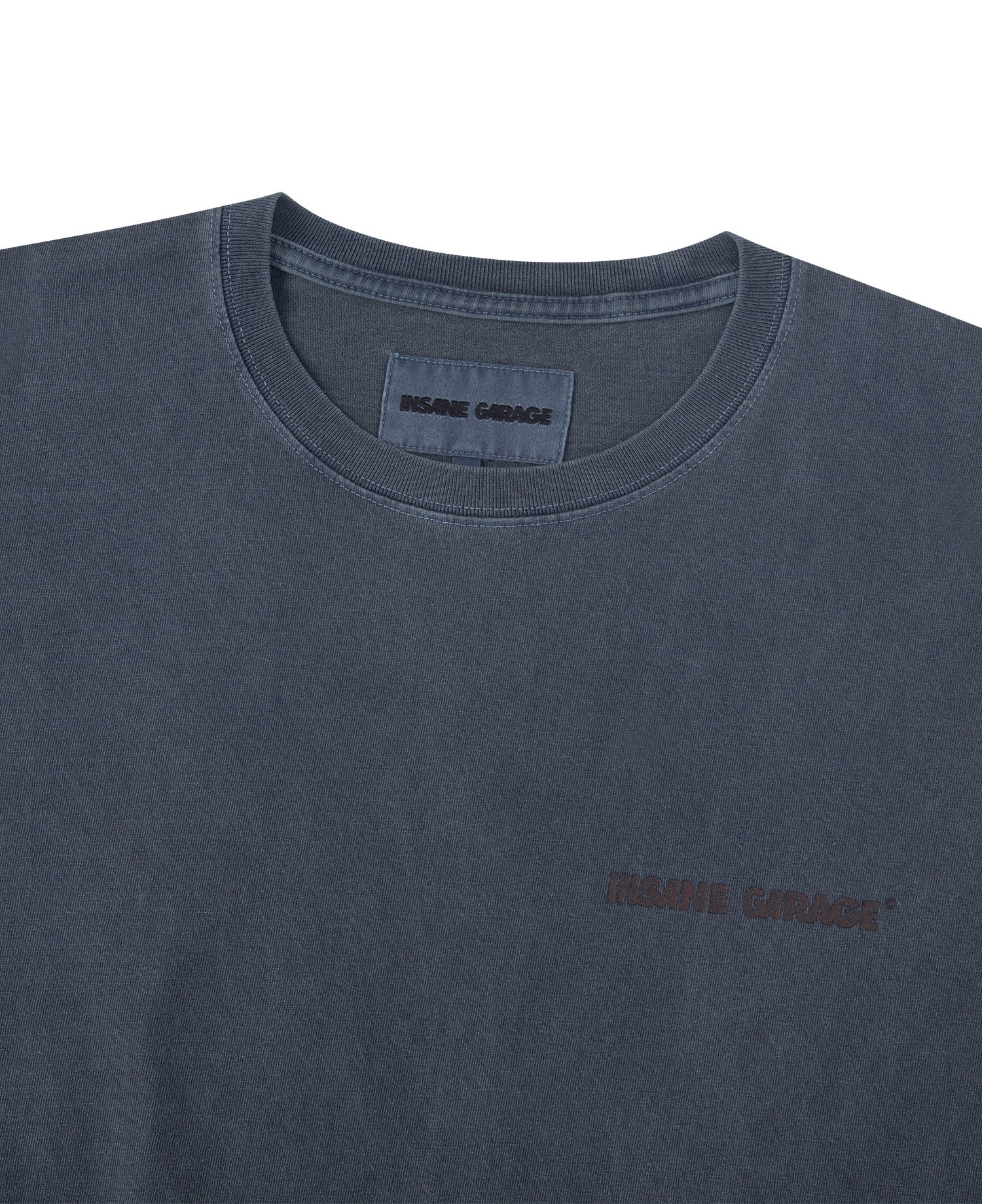 GARMENT DYE GRAPHIC LONG SLEEVE_NAVY