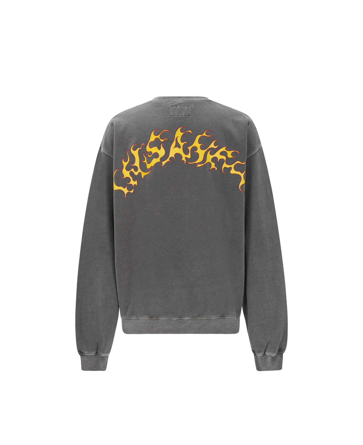 GARMENT DYE GRAPHIC SWEAT SHIRT_CHARCOAL