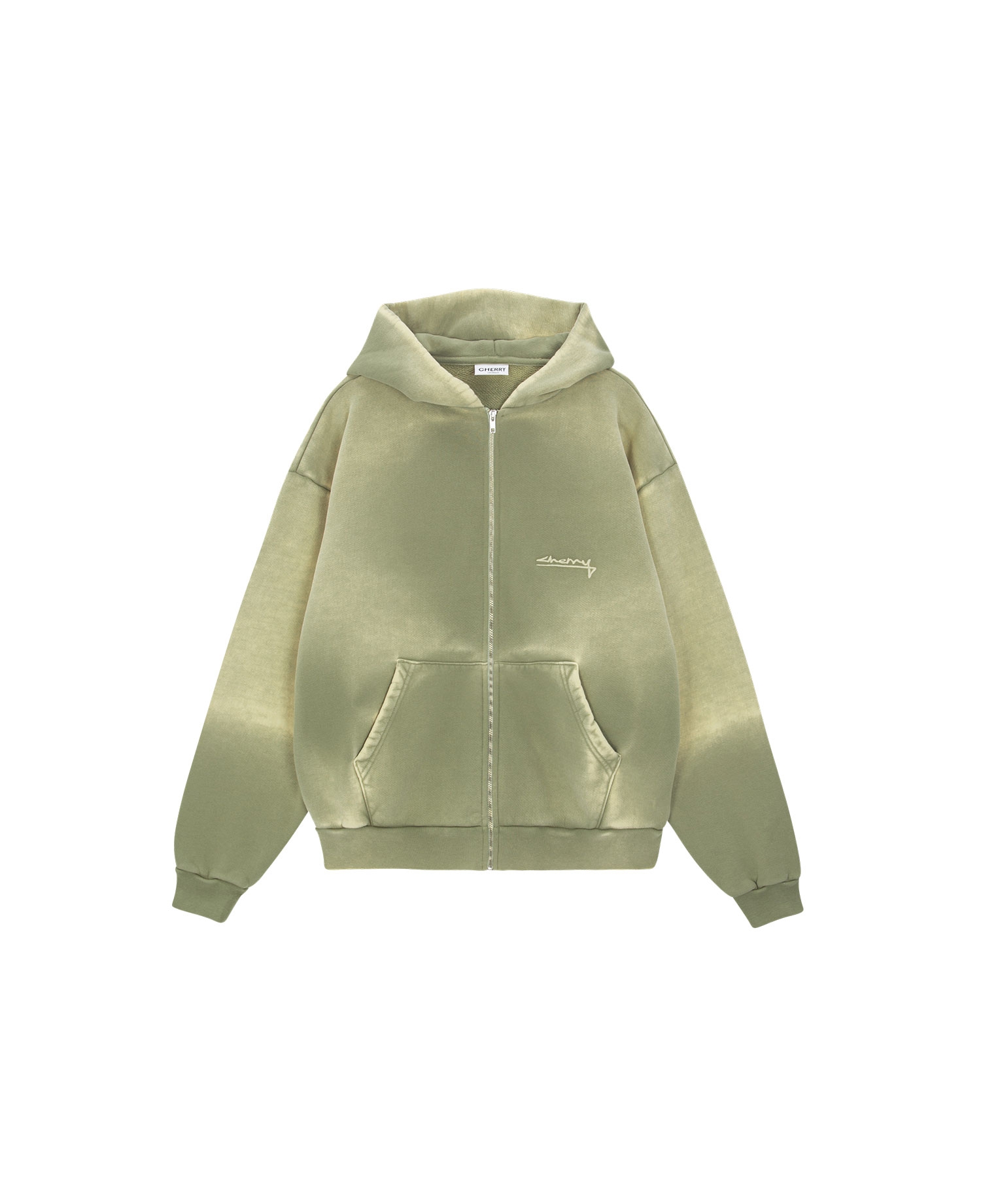 CLASSIC ZIP-UP HOODIE_KHAKI