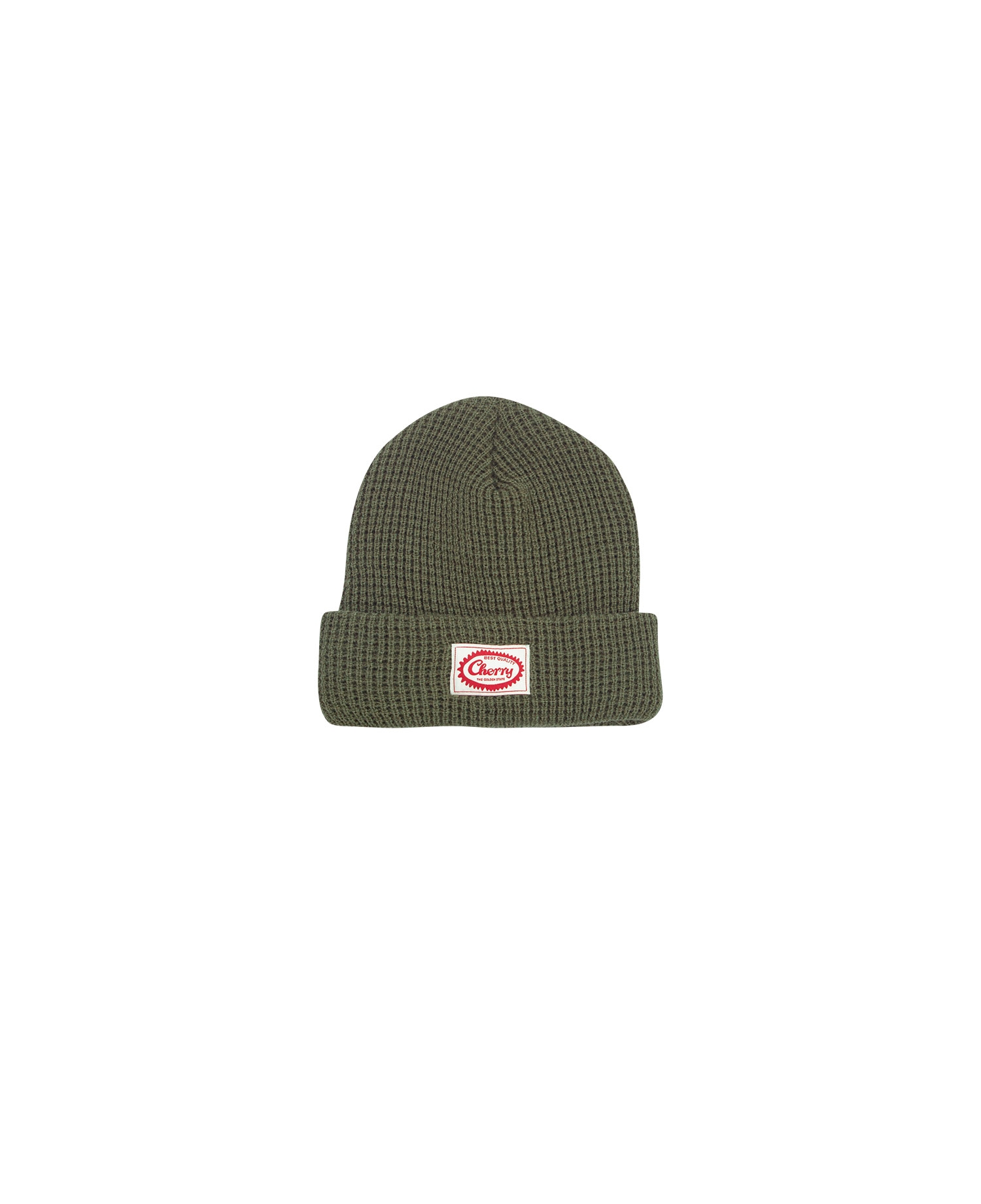 'BEST QUALITY' WAFFLE BEANIE_DARK GREEN