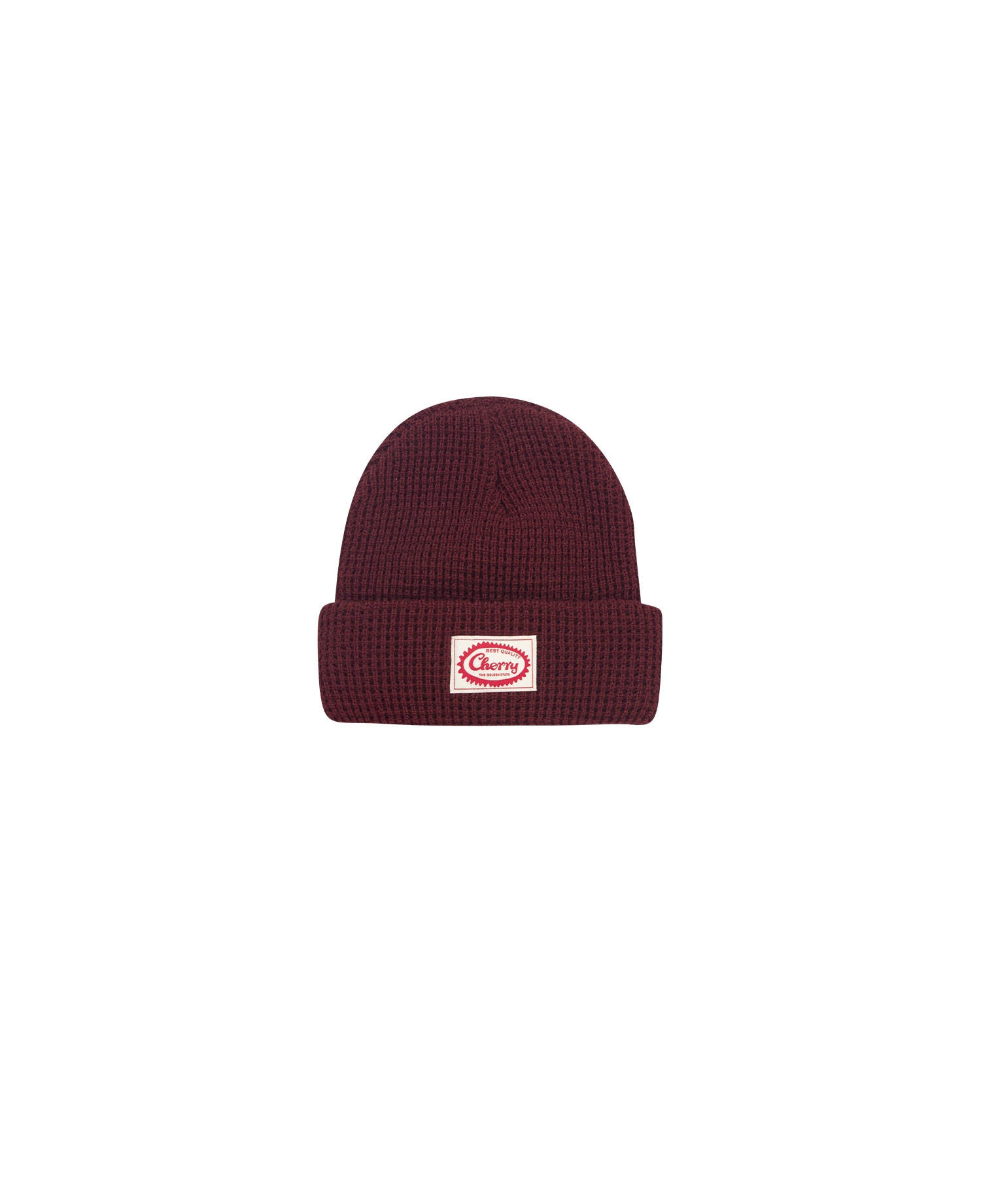 'BEST QUALITY' WAFFLE BEANIE_BURGUNDY