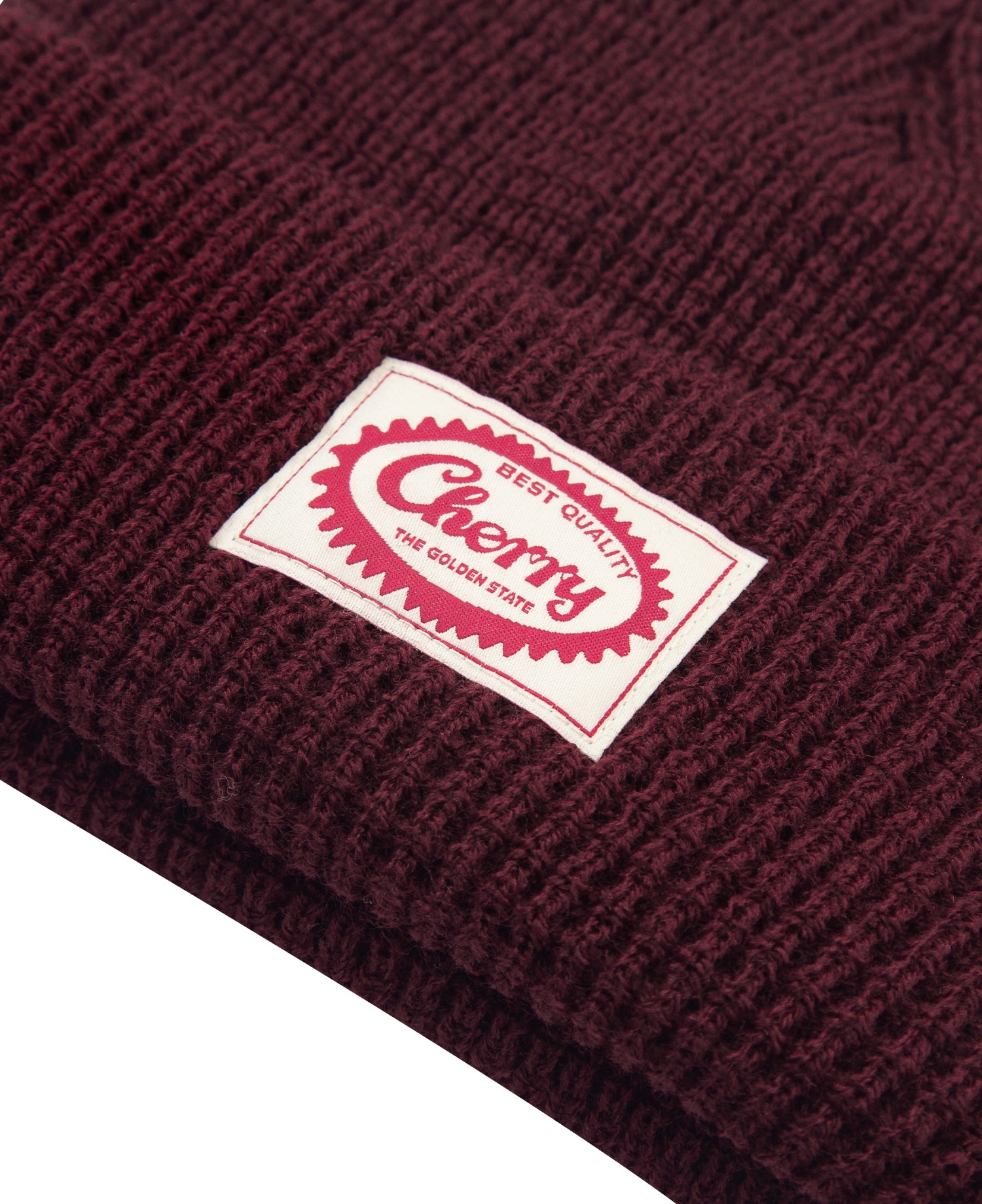 'BEST QUALITY' WAFFLE BEANIE_BURGUNDY