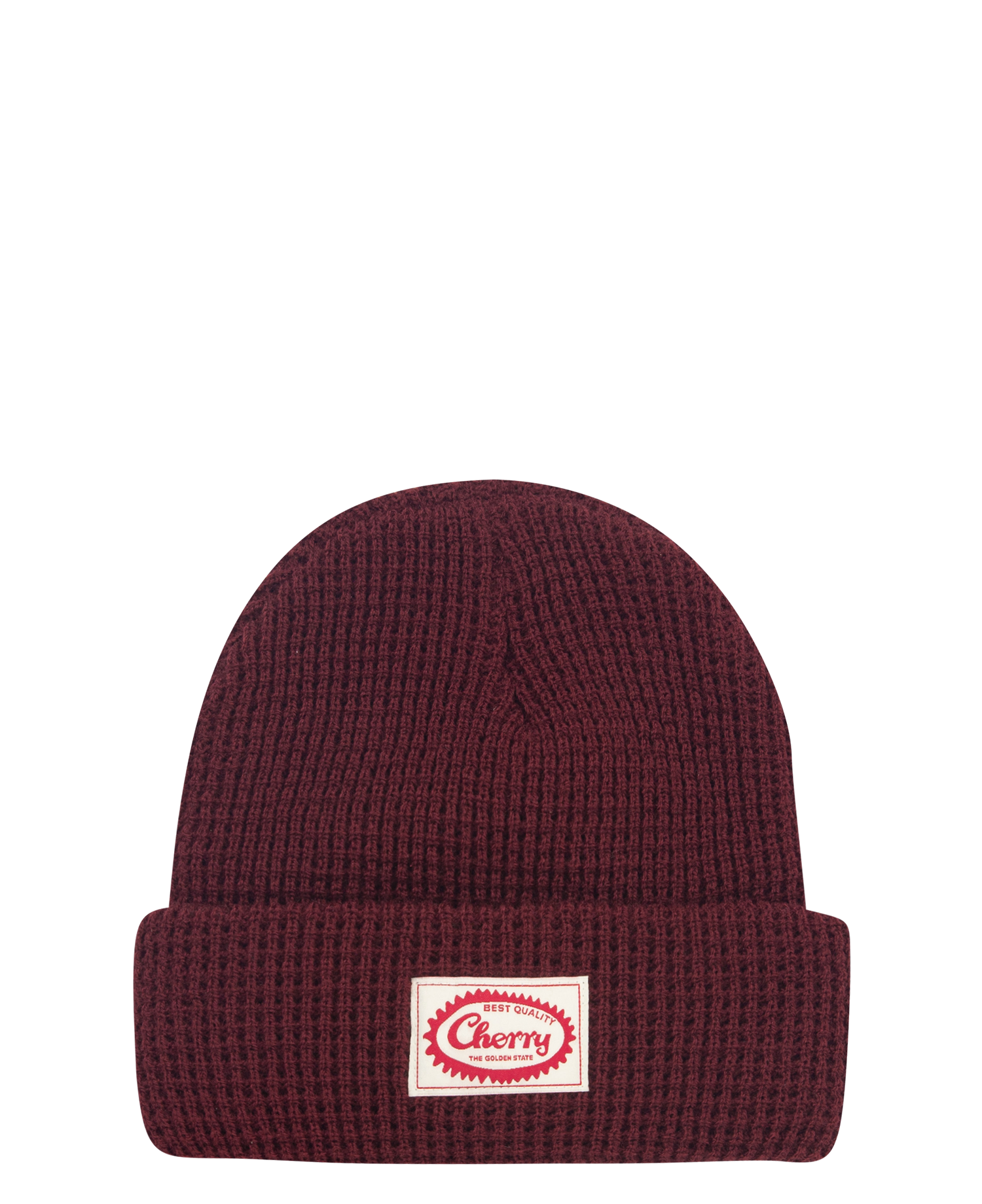 'BEST QUALITY' WAFFLE BEANIE_BURGUNDY