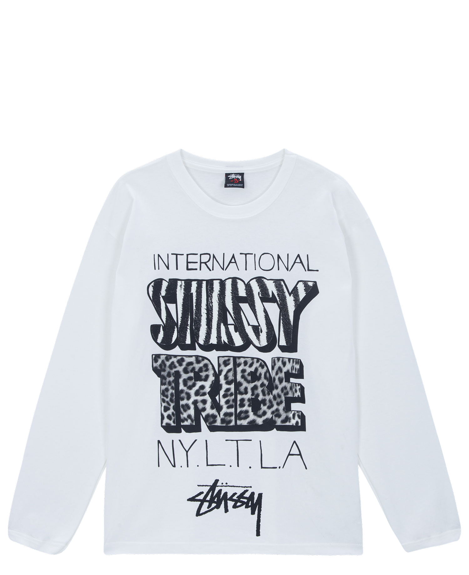 VINTAGE STUSSY DEADSTOCK GRAPHIC LONG SLEEVE-2_WHITE