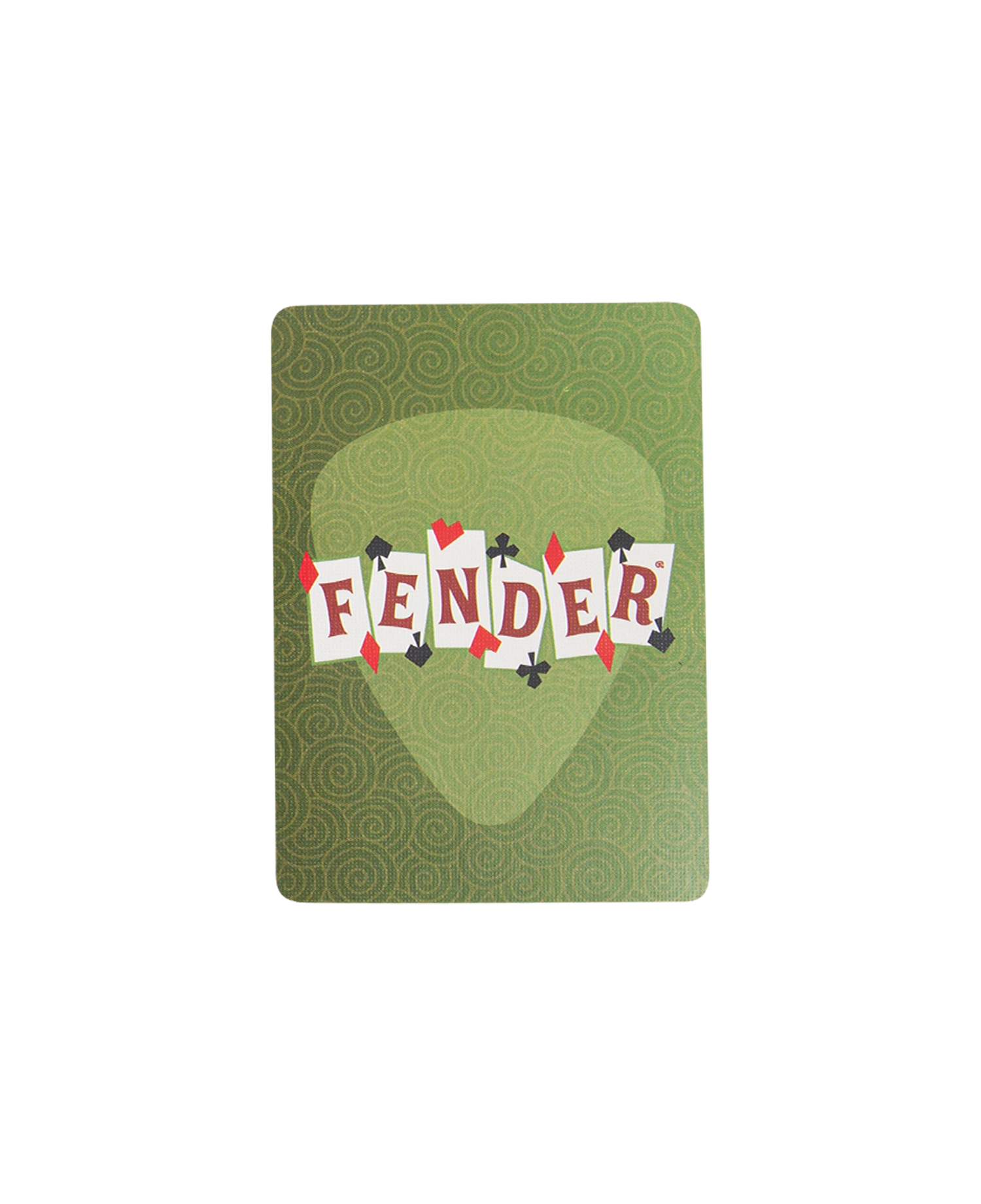 VINTAGE FENDER POCKER CARD SPADE 3_WHITE