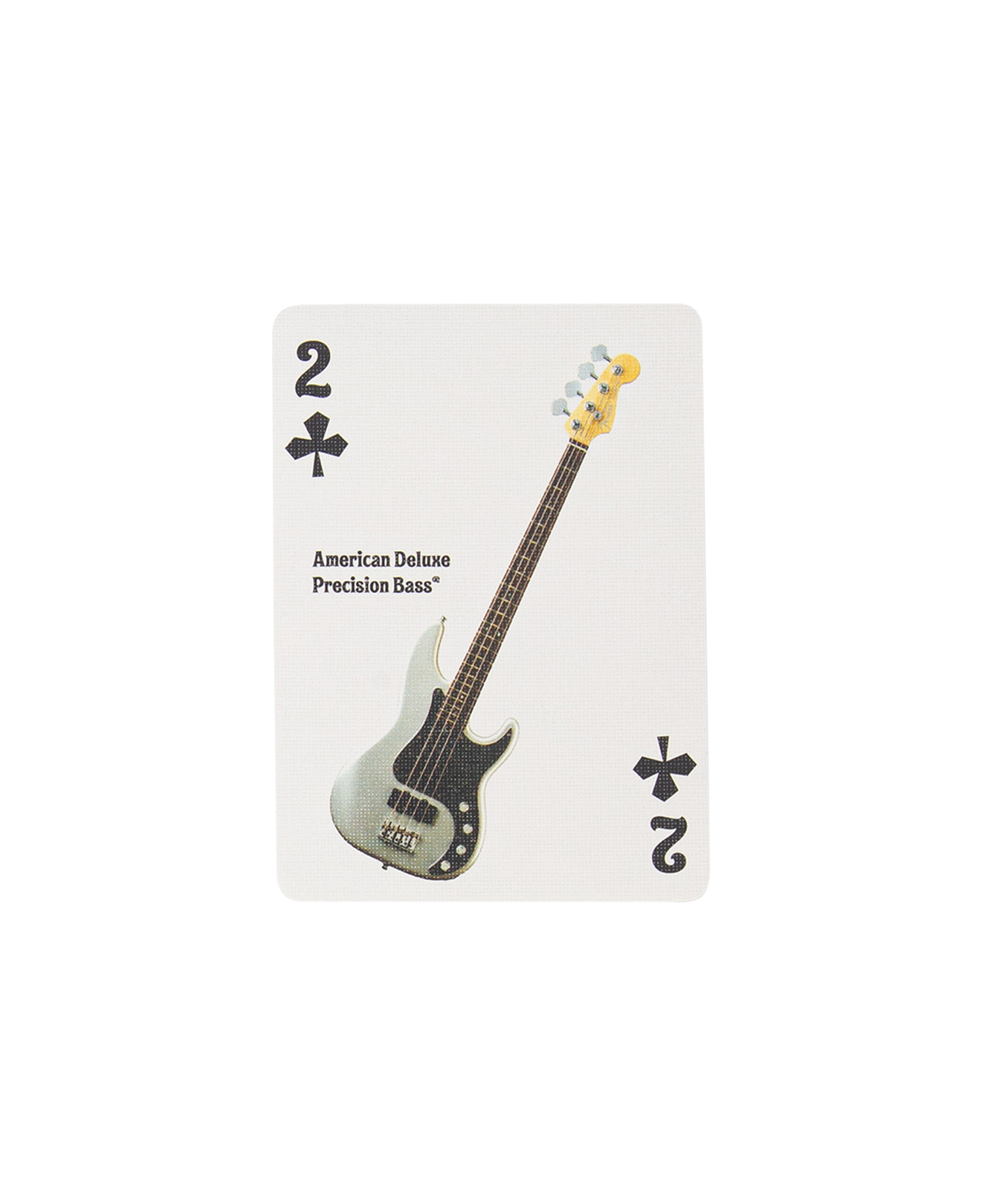 VINTAGE FENDER POCKER CARD CLOVER 2_WHITE