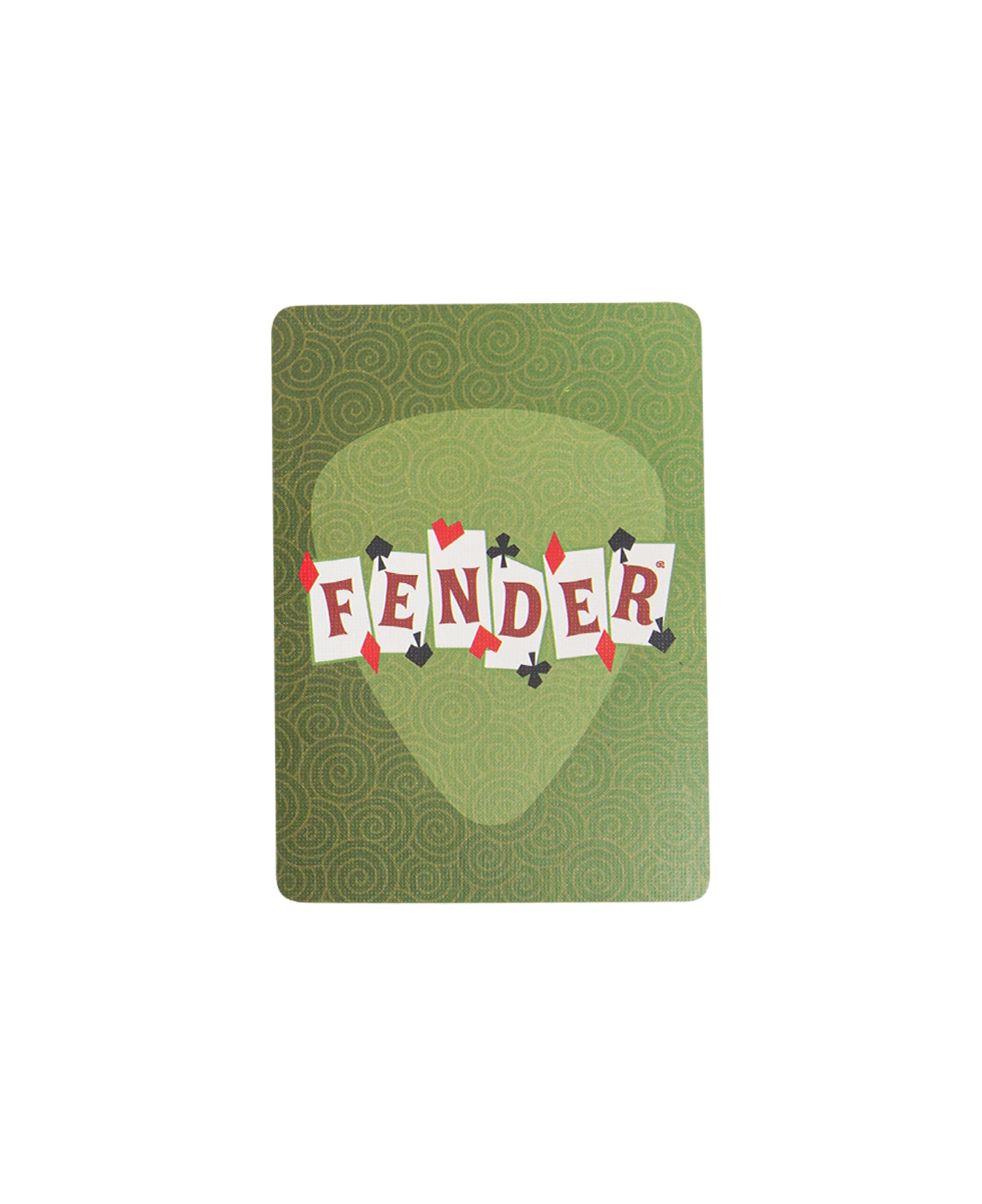 VINTAGE FENDER POCKER CARD CLOVER KING_WHITE