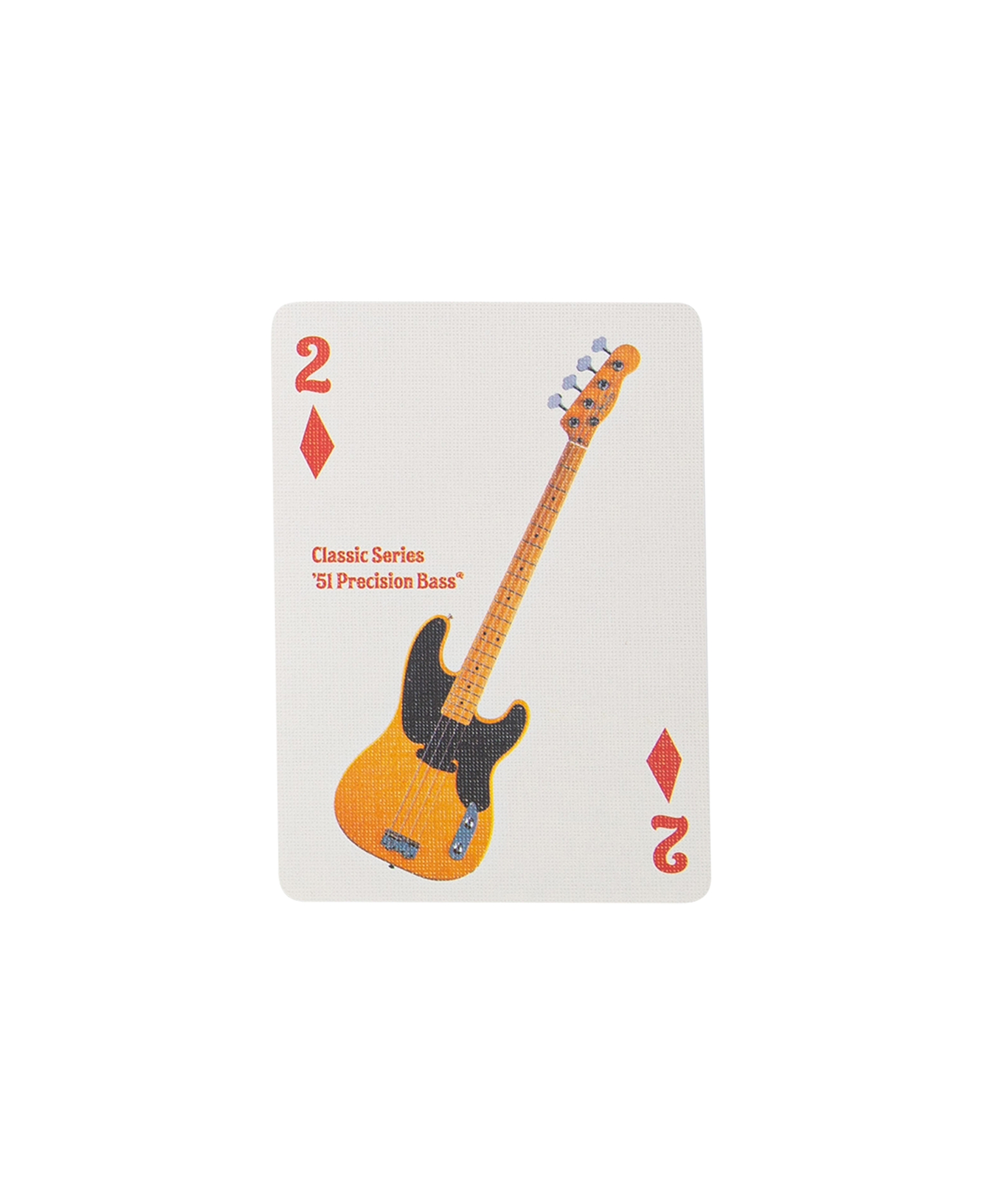 VINTAGE FENDER POCKER CARD DIAMOND 2_WHITE