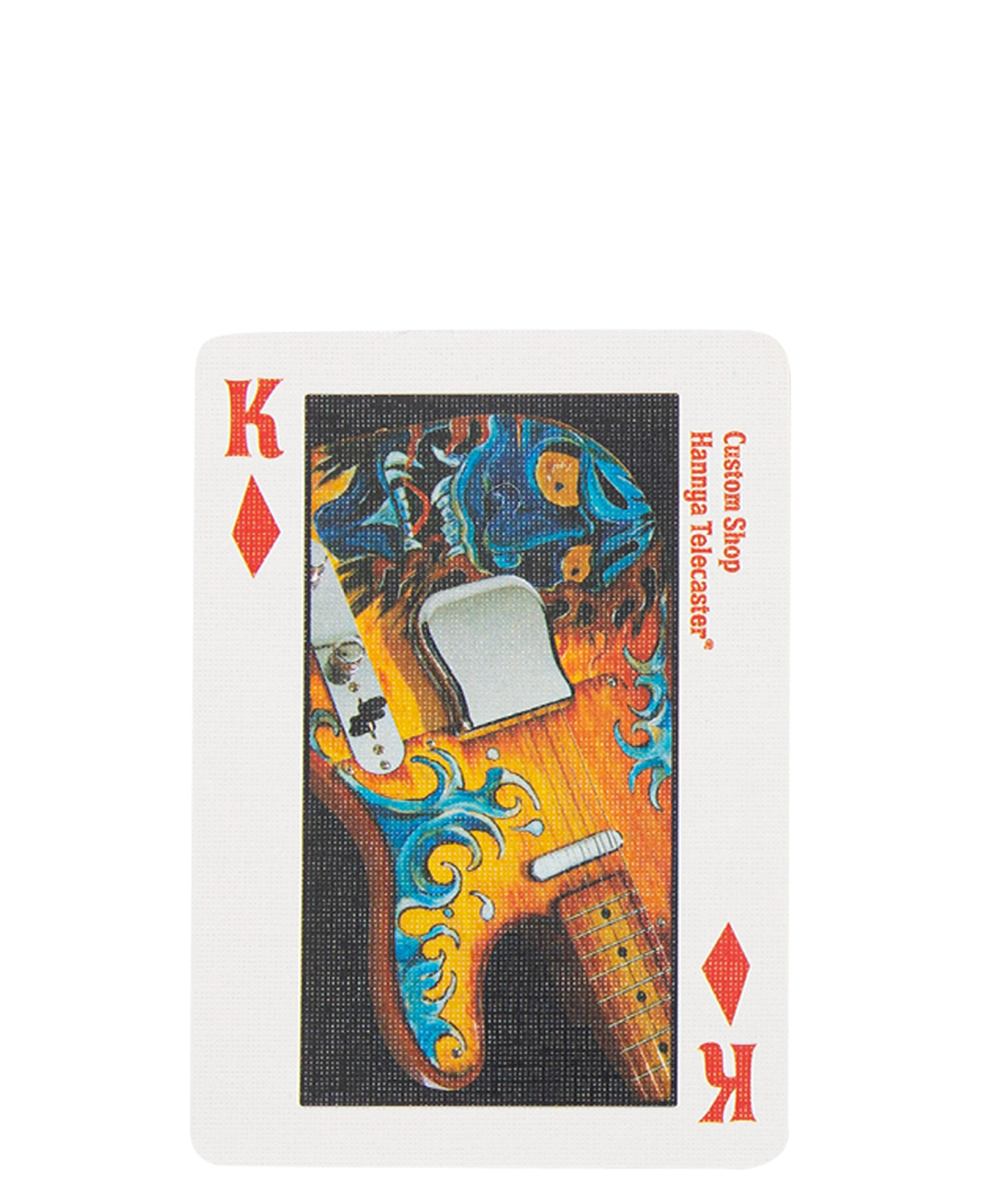 VINTAGE FENDER POCKER CARD DIAMOND  KING_WHITE