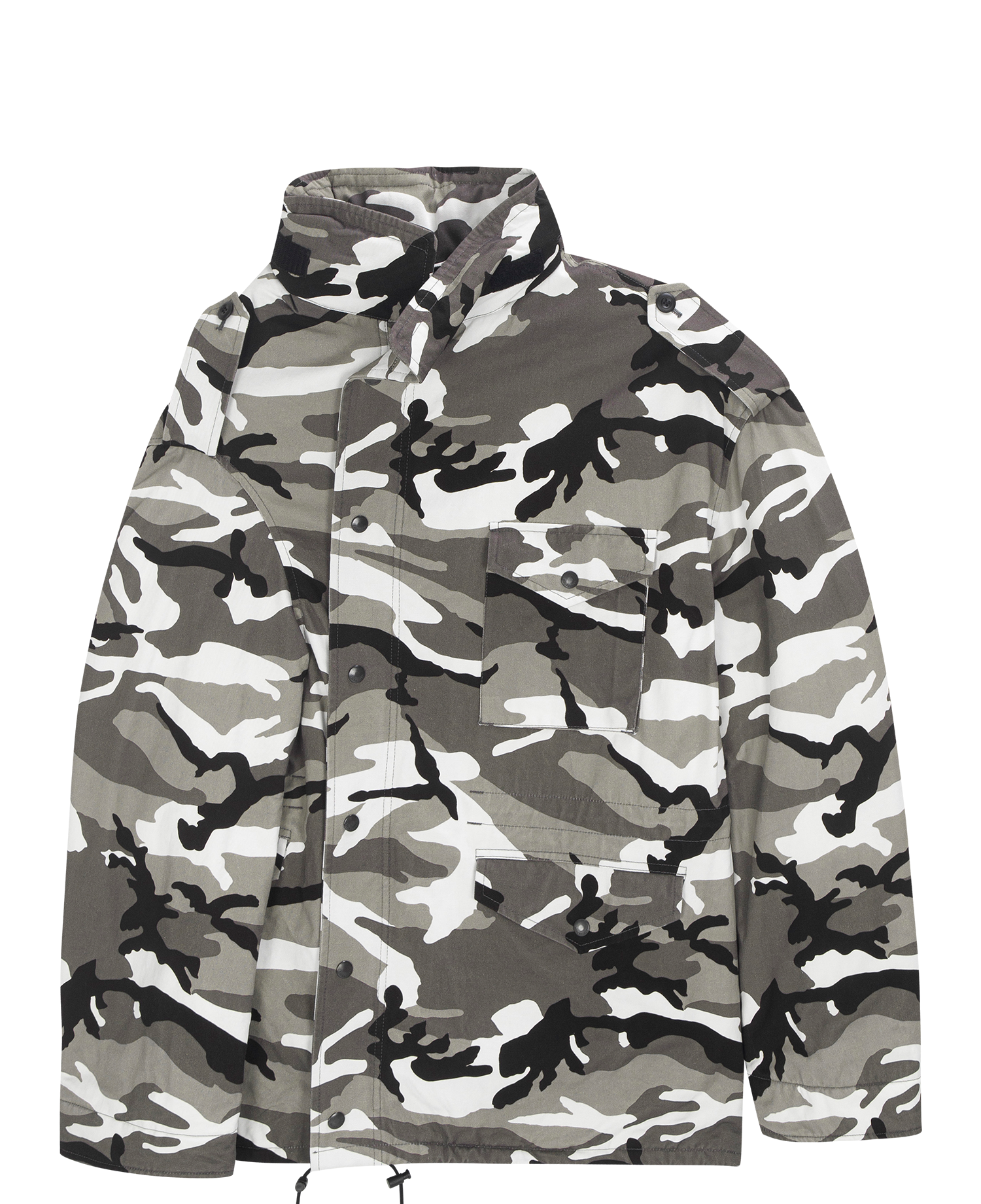 OFF-SHOULDER CAMOFLAUGE MILITARY PARKA_MULTI