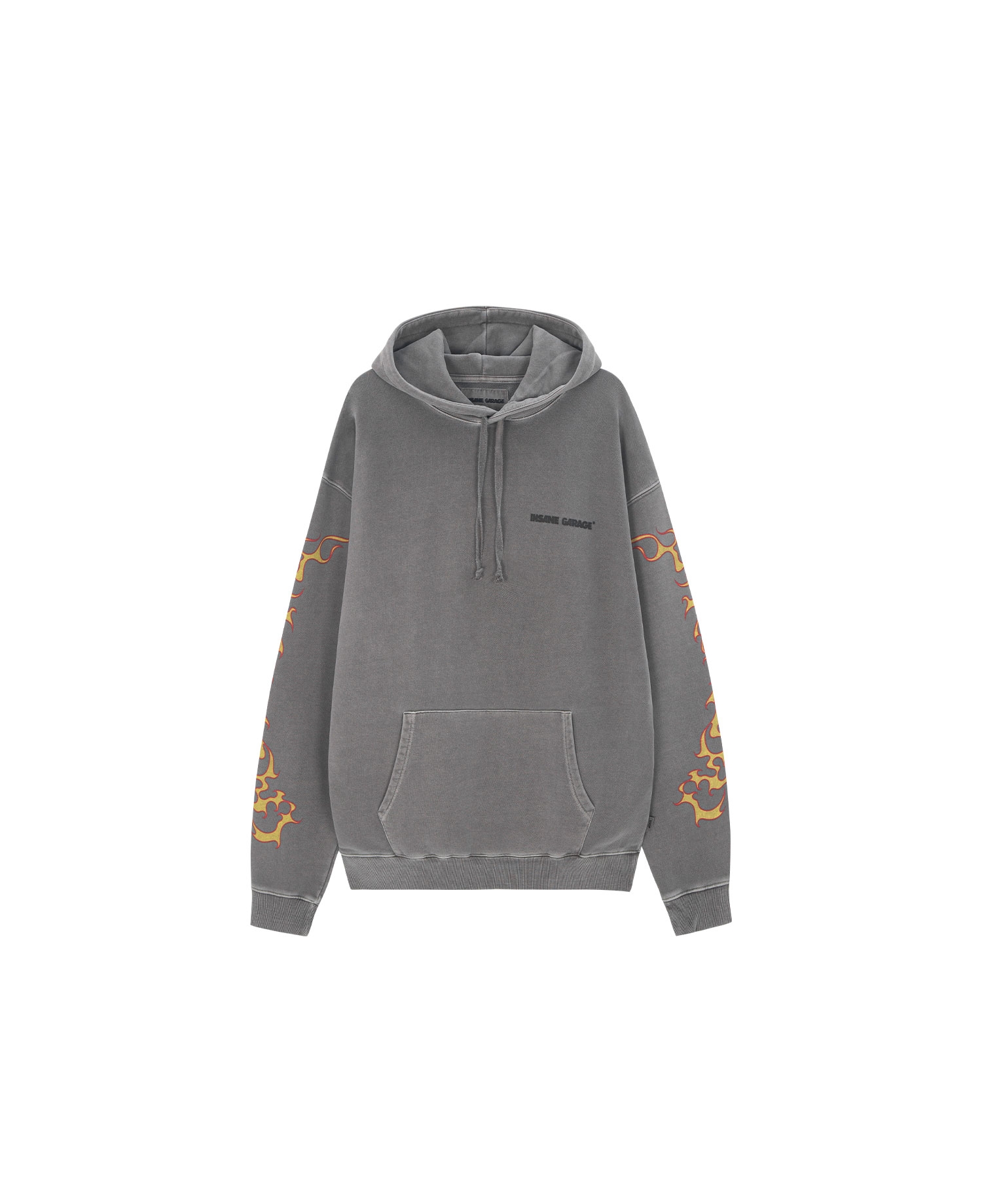 GARMENT DYE GRAPHIC HOODIE_CHARCOAL