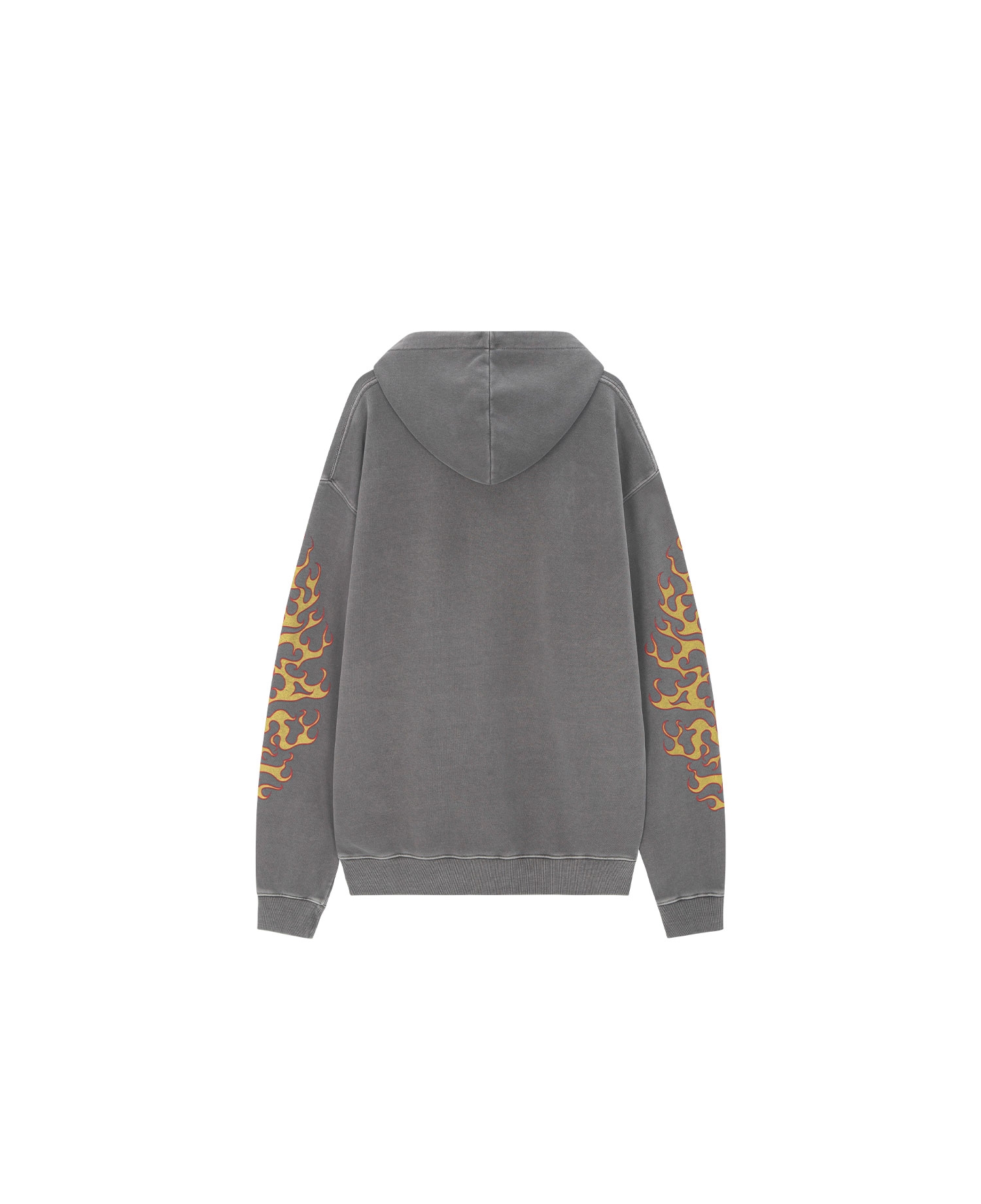 GARMENT DYE GRAPHIC HOODIE_CHARCOAL