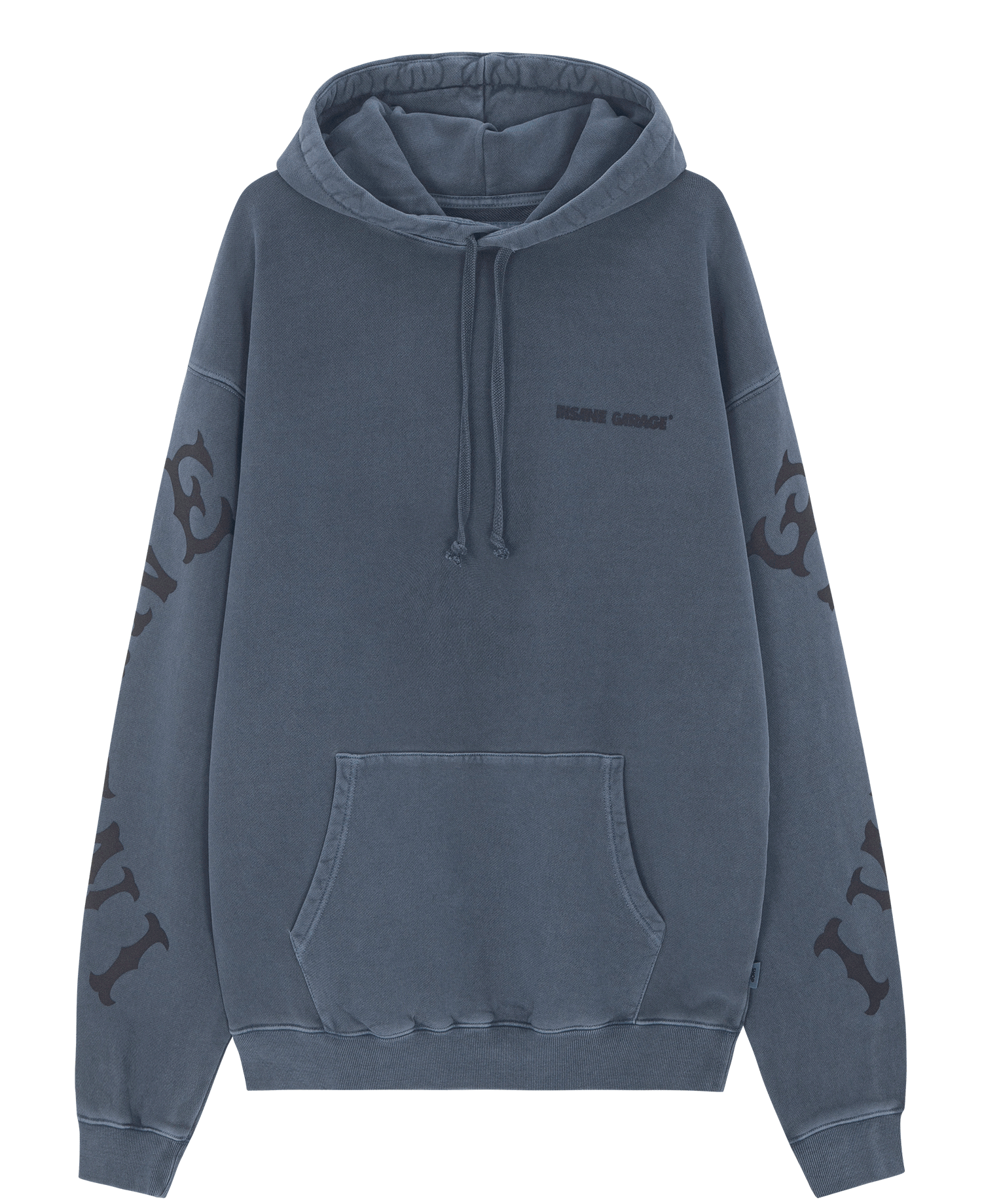 GARMENT DYE GRAPHIC HOODIE_NAVY