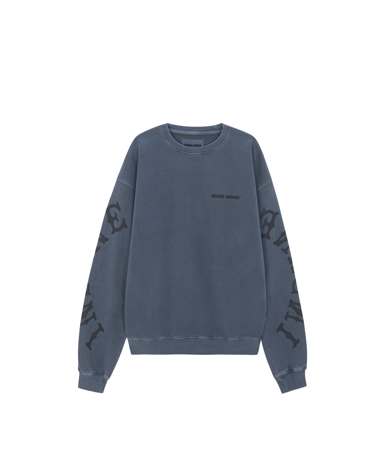 GARMENT DYE SLV GRAPHIC SWEATSHIRT_NAVY