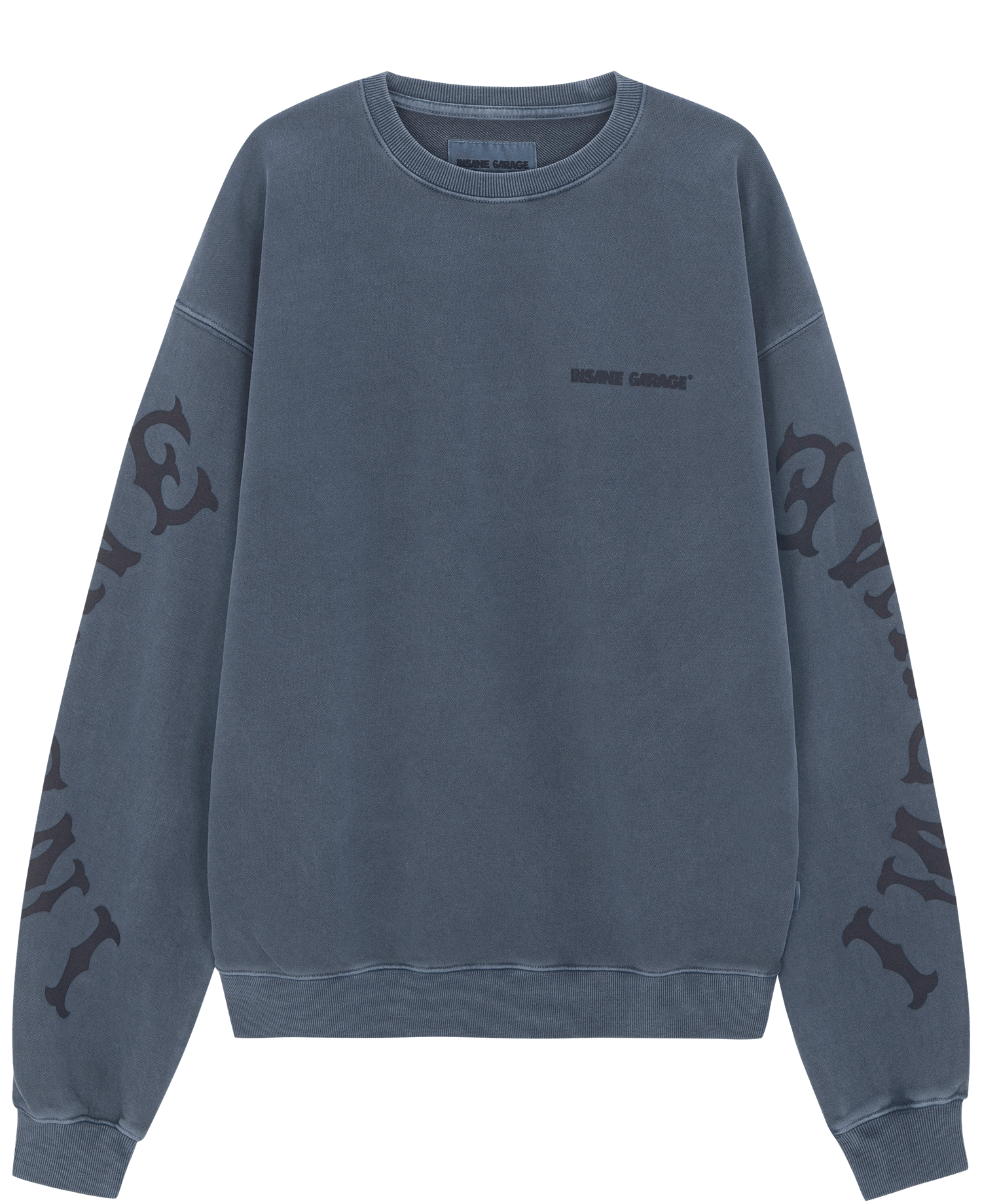 GARMENT DYE SLV GRAPHIC SWEATSHIRT_NAVY