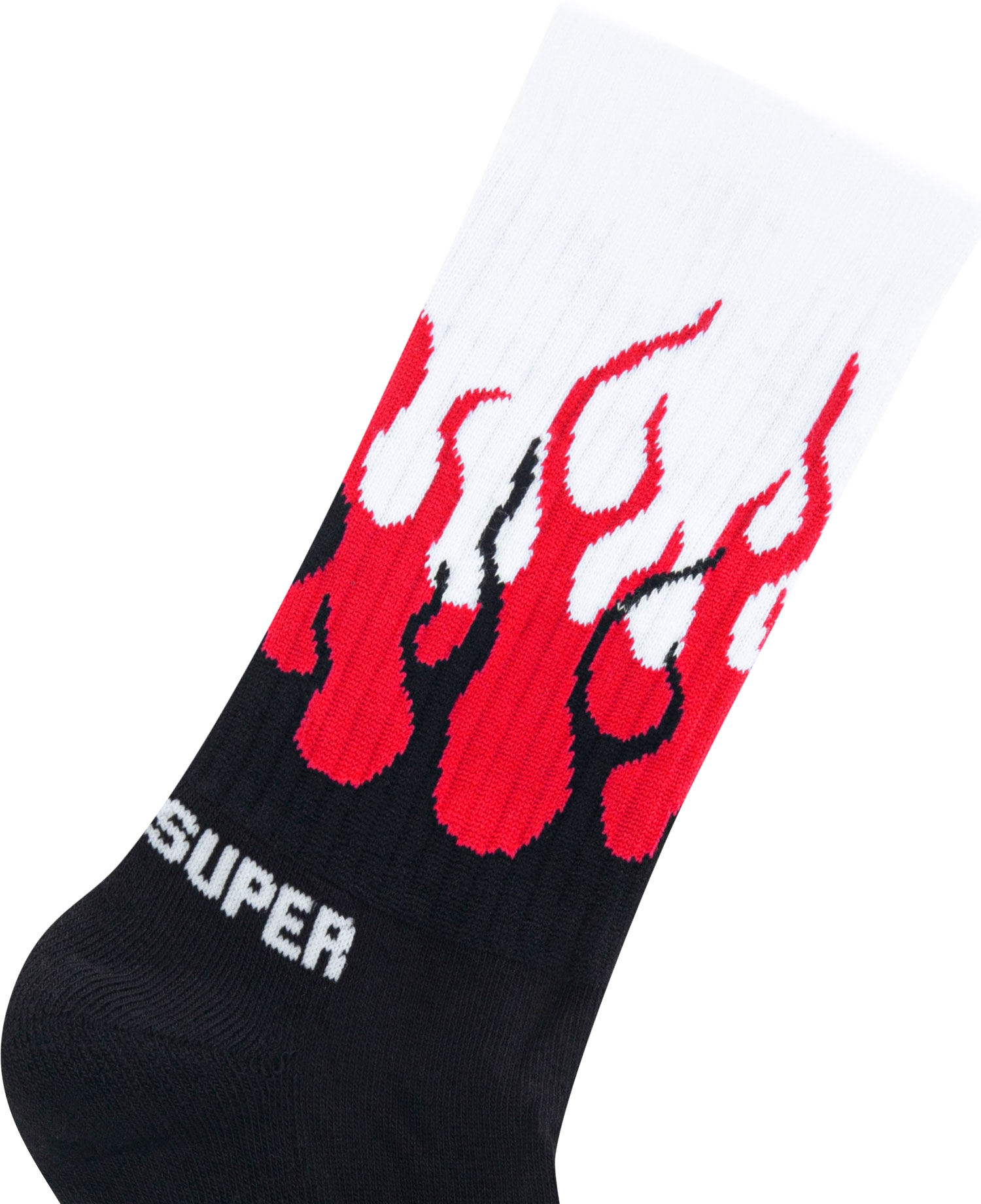 RED DOUBLE FLAMES SOCKS_MULTI
