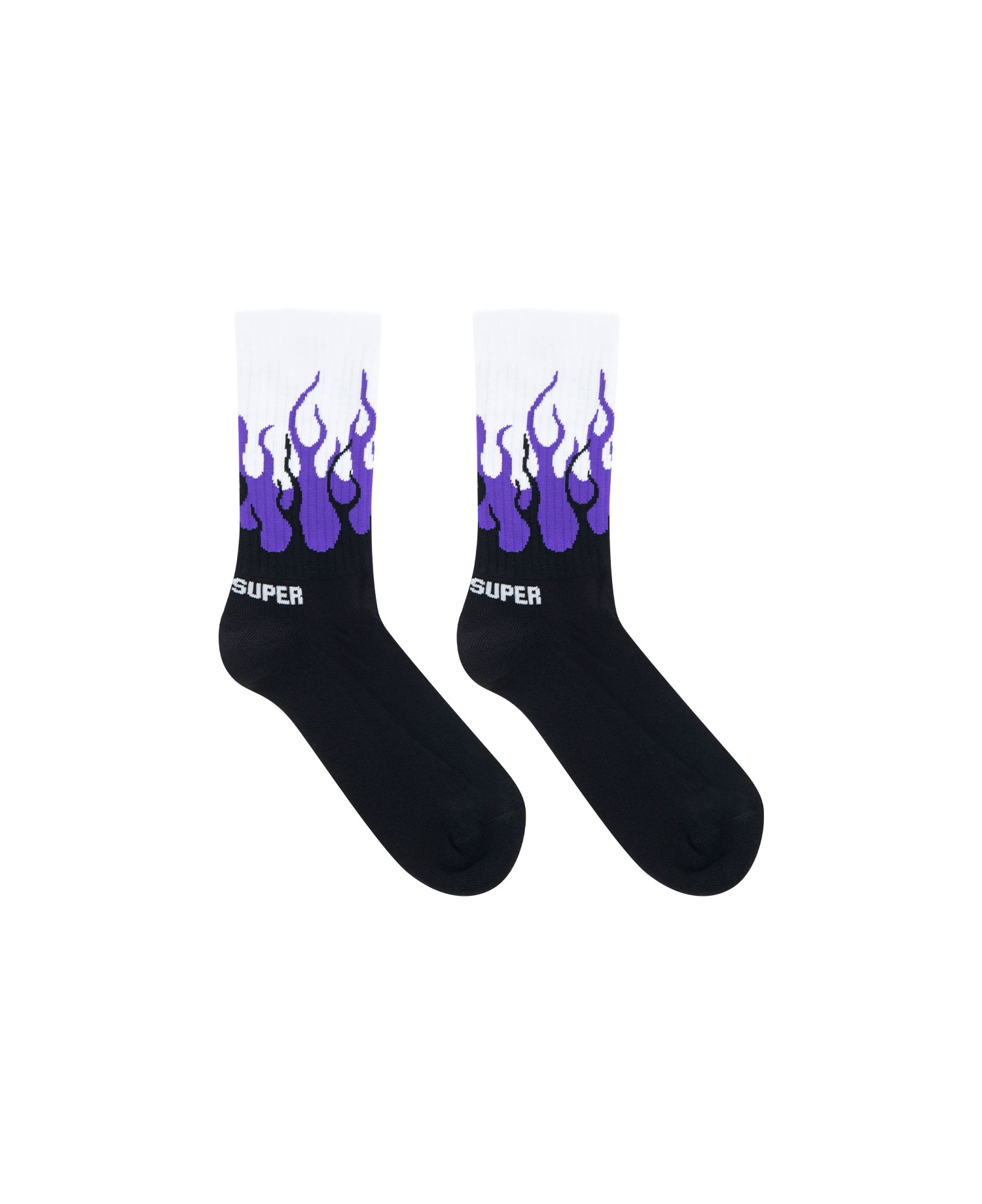 PURPLE DOUBLE FLAMES SOCKS_MULTI