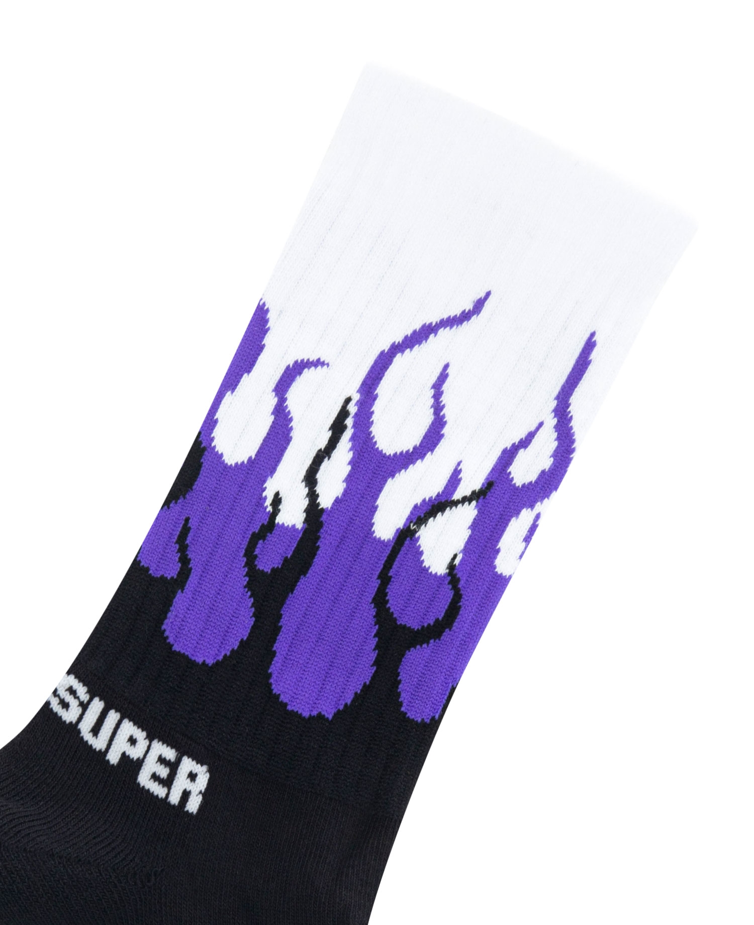 PURPLE DOUBLE FLAMES SOCKS_MULTI