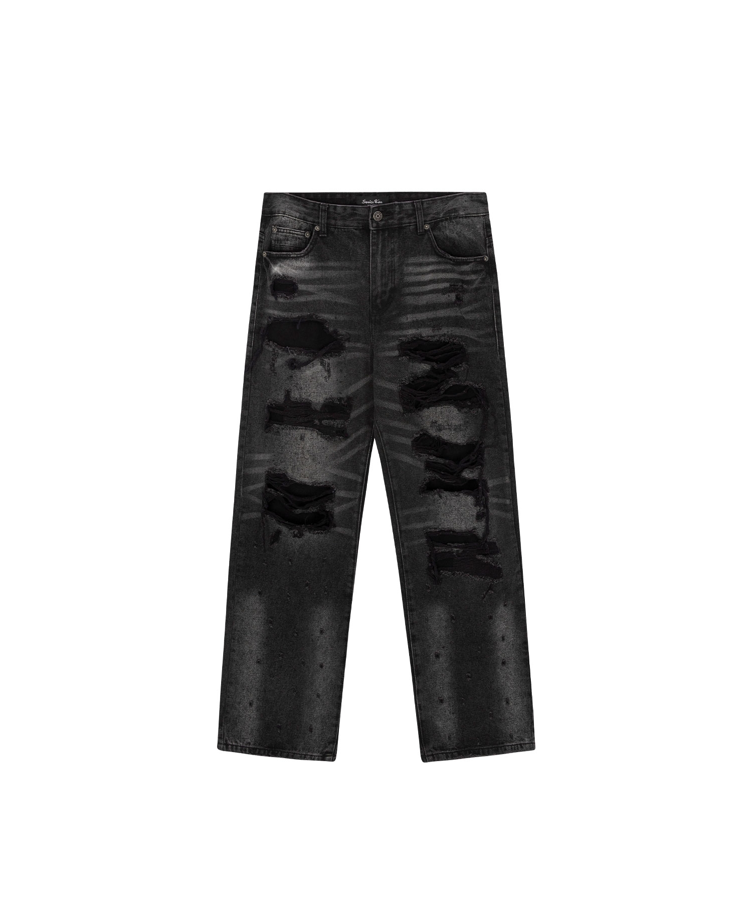 JB RIP AND REPAIR JEANS_JET BLACK