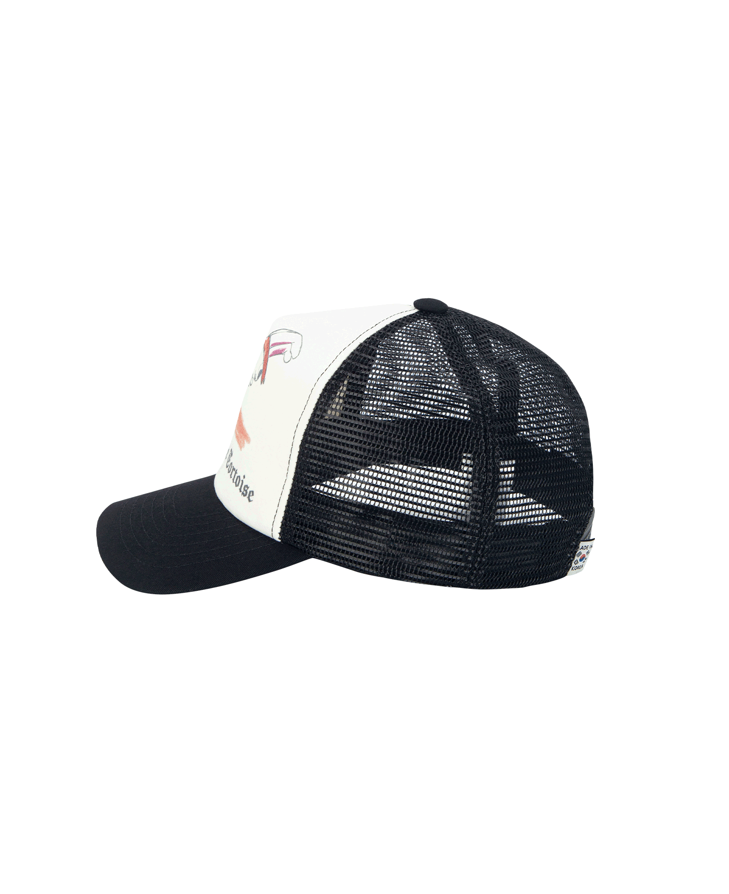 HARE AND TORTOISE TRUCKER CAP_BLACK