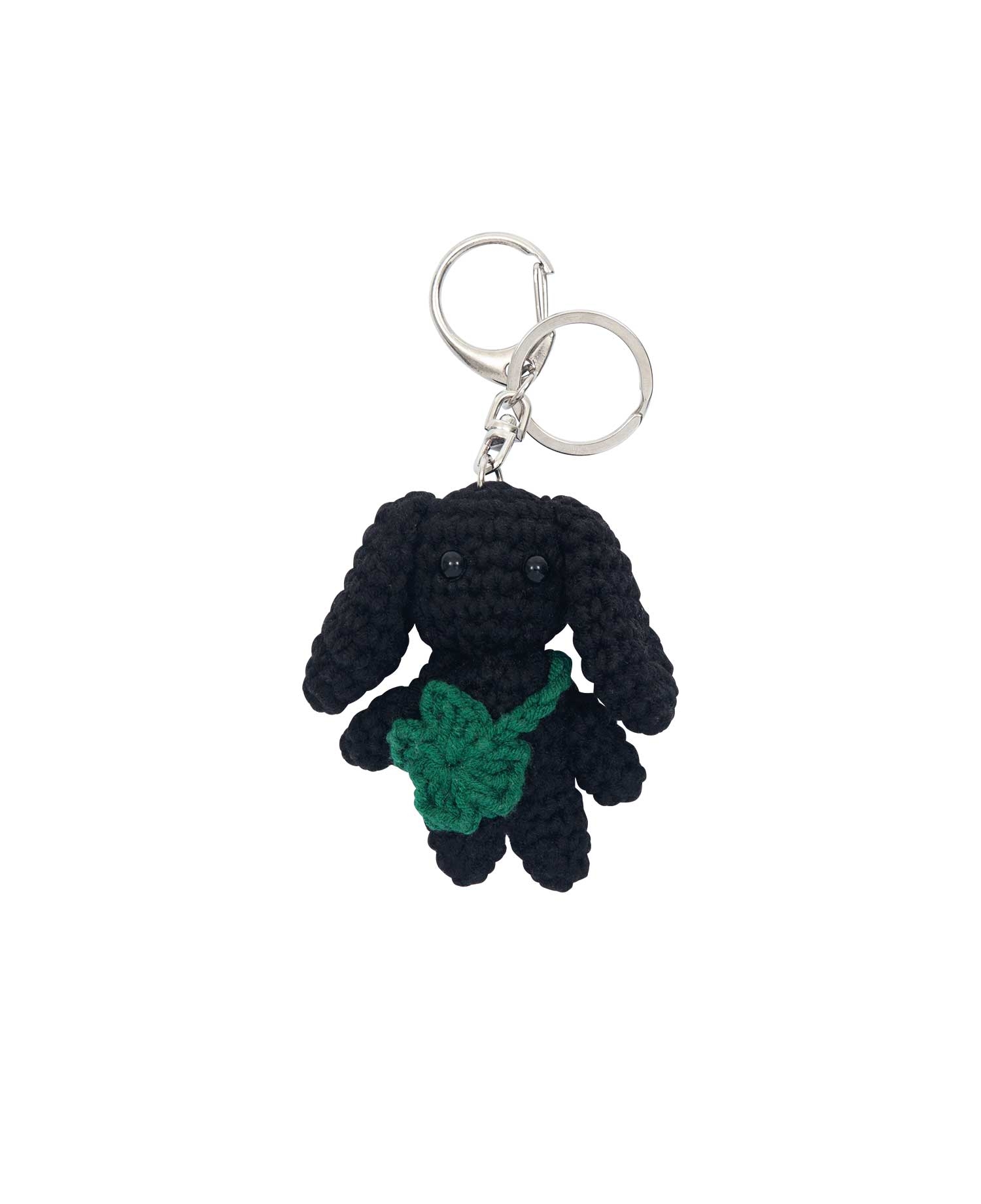 ARBOR DAY RABBIT CLOVER KEYCHAIN_BLACK