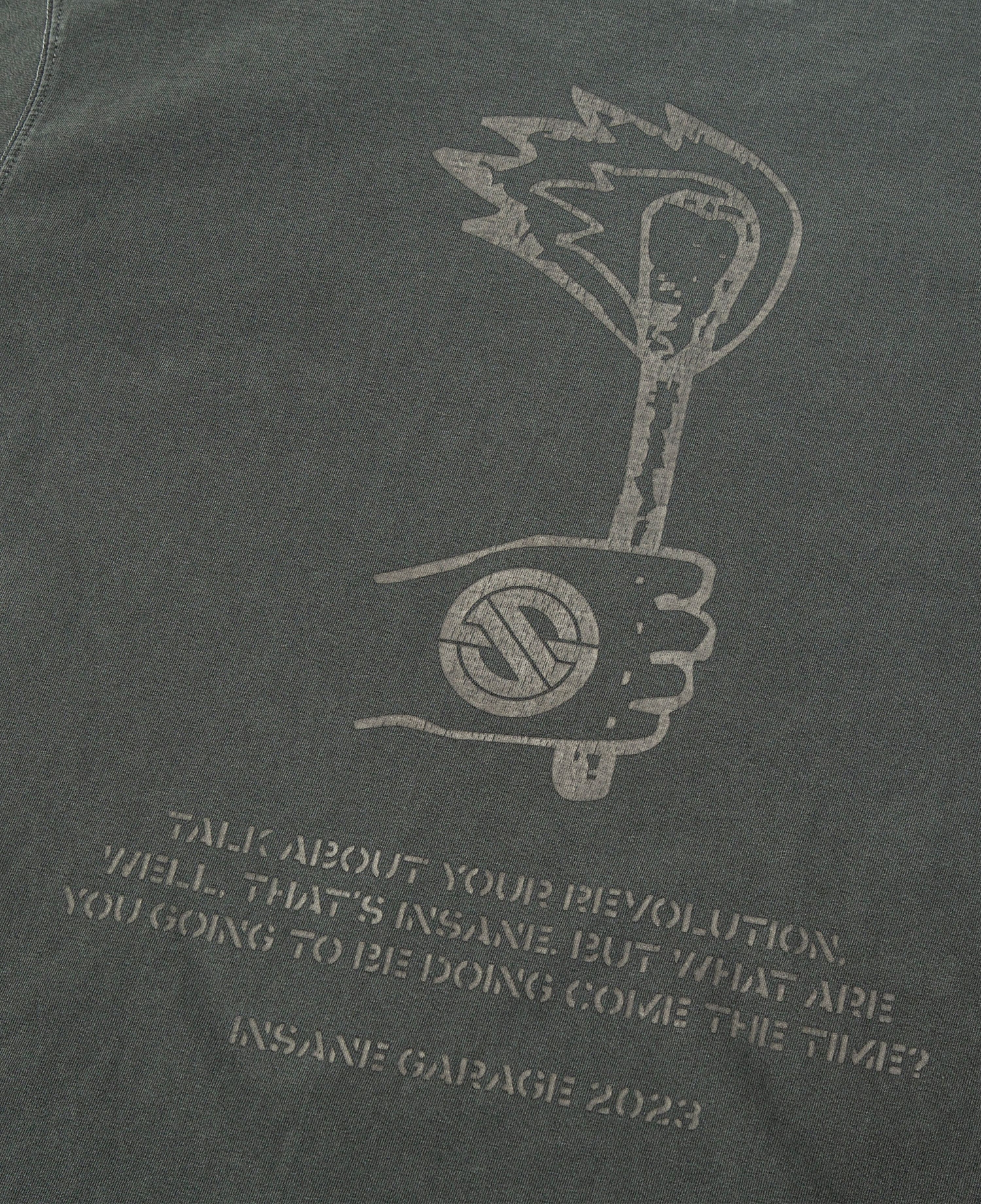 INSANE GARAGE REVOLUTION T-SHIRT_CHARCOAL