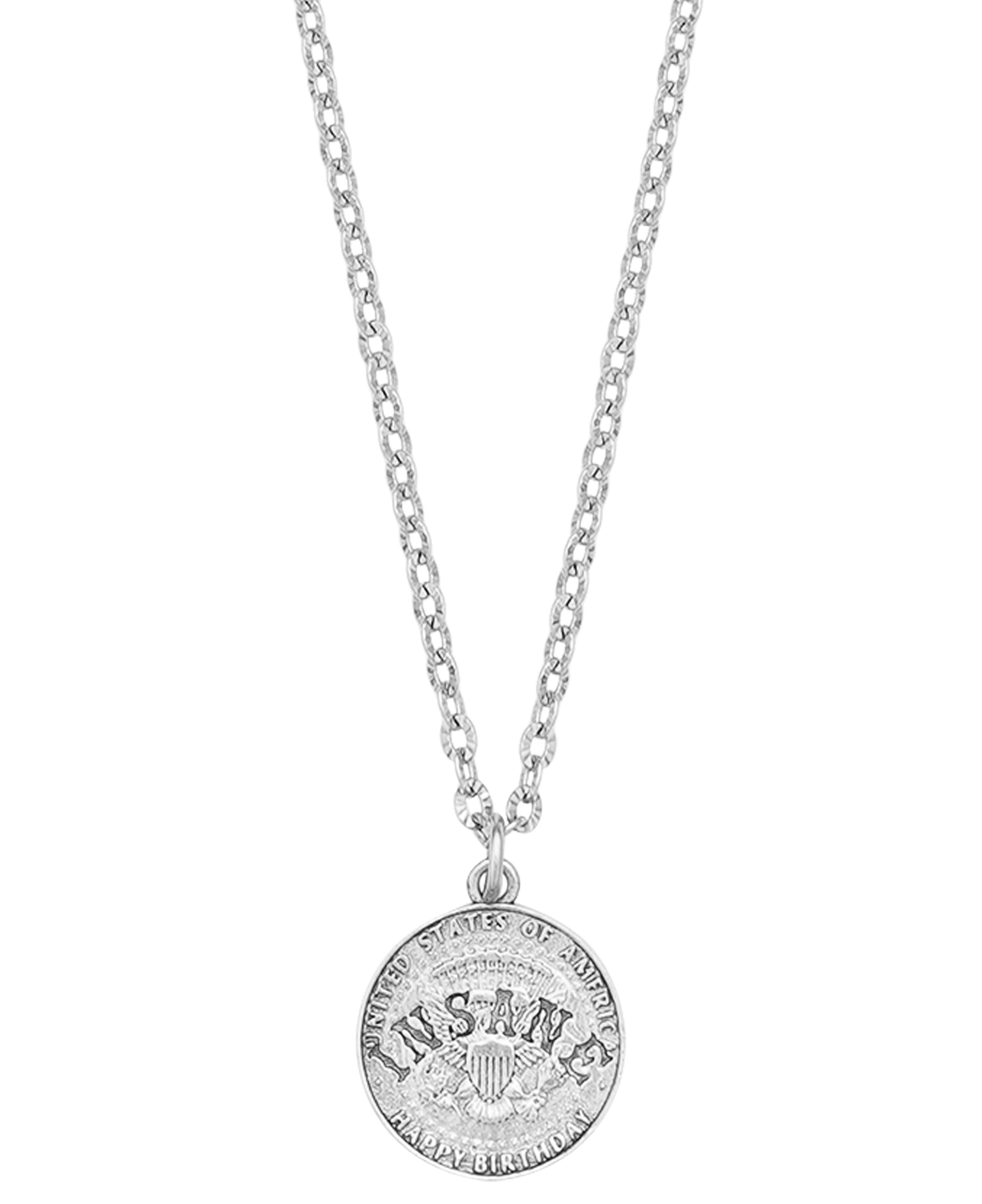 INSANE EAGLE DIME NECKLACE_SILVER