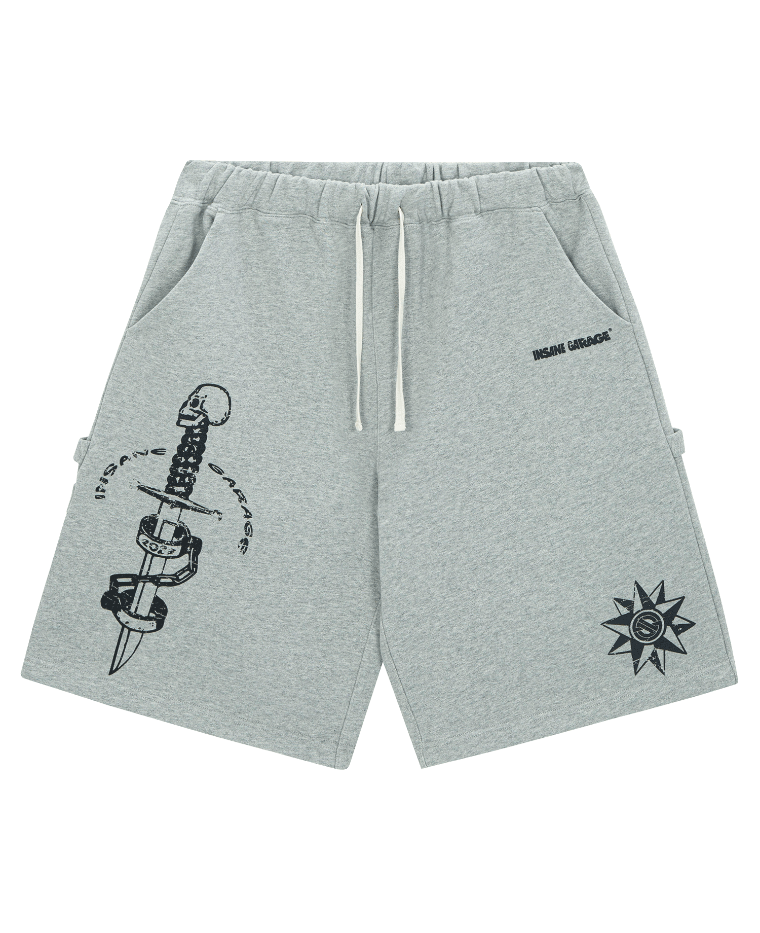 INSANE CARPENTER JERSEY SHORTS_MELANGE GRAY