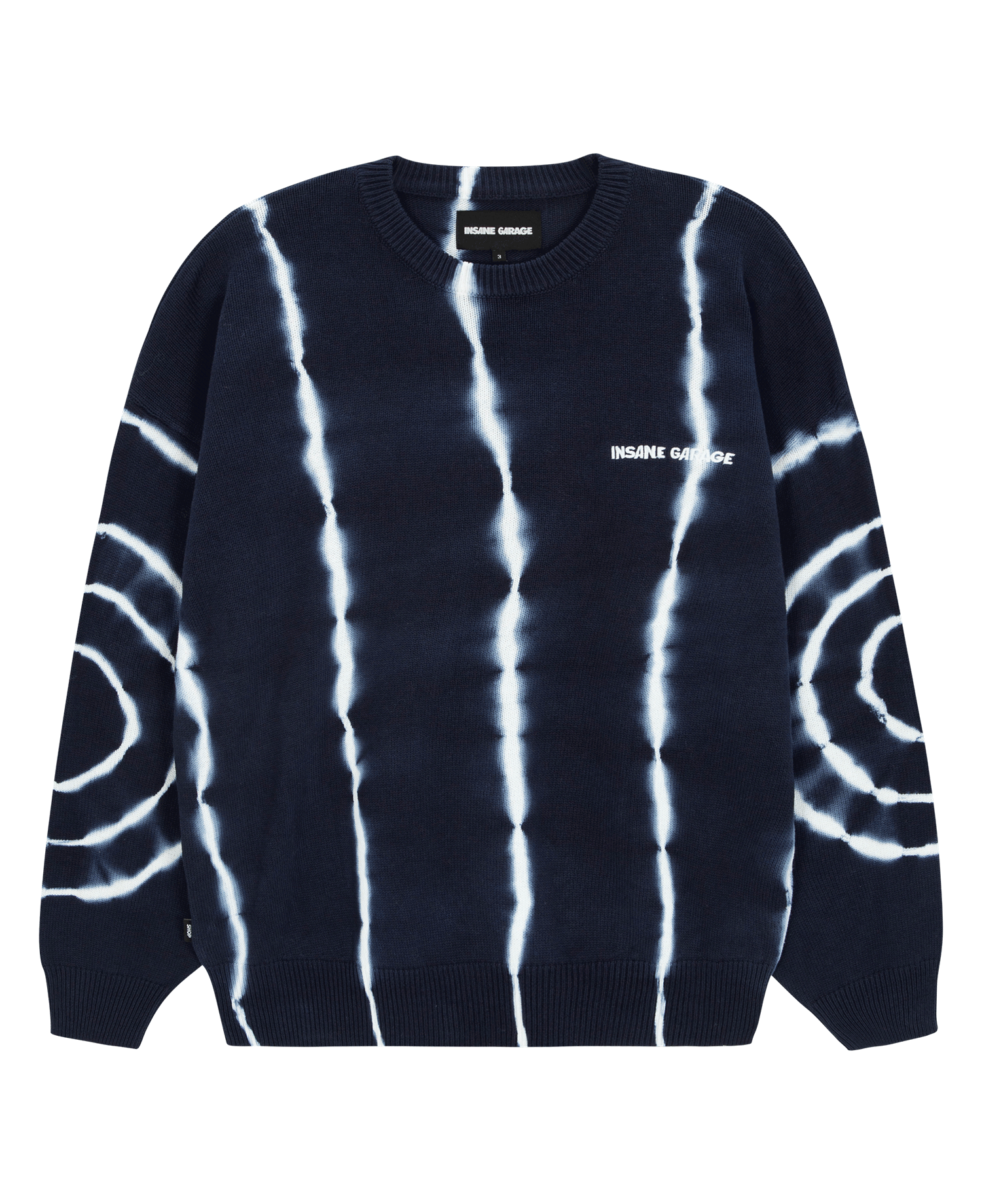 INSANE TIE DYE KNIT PULLOVER_NAVY