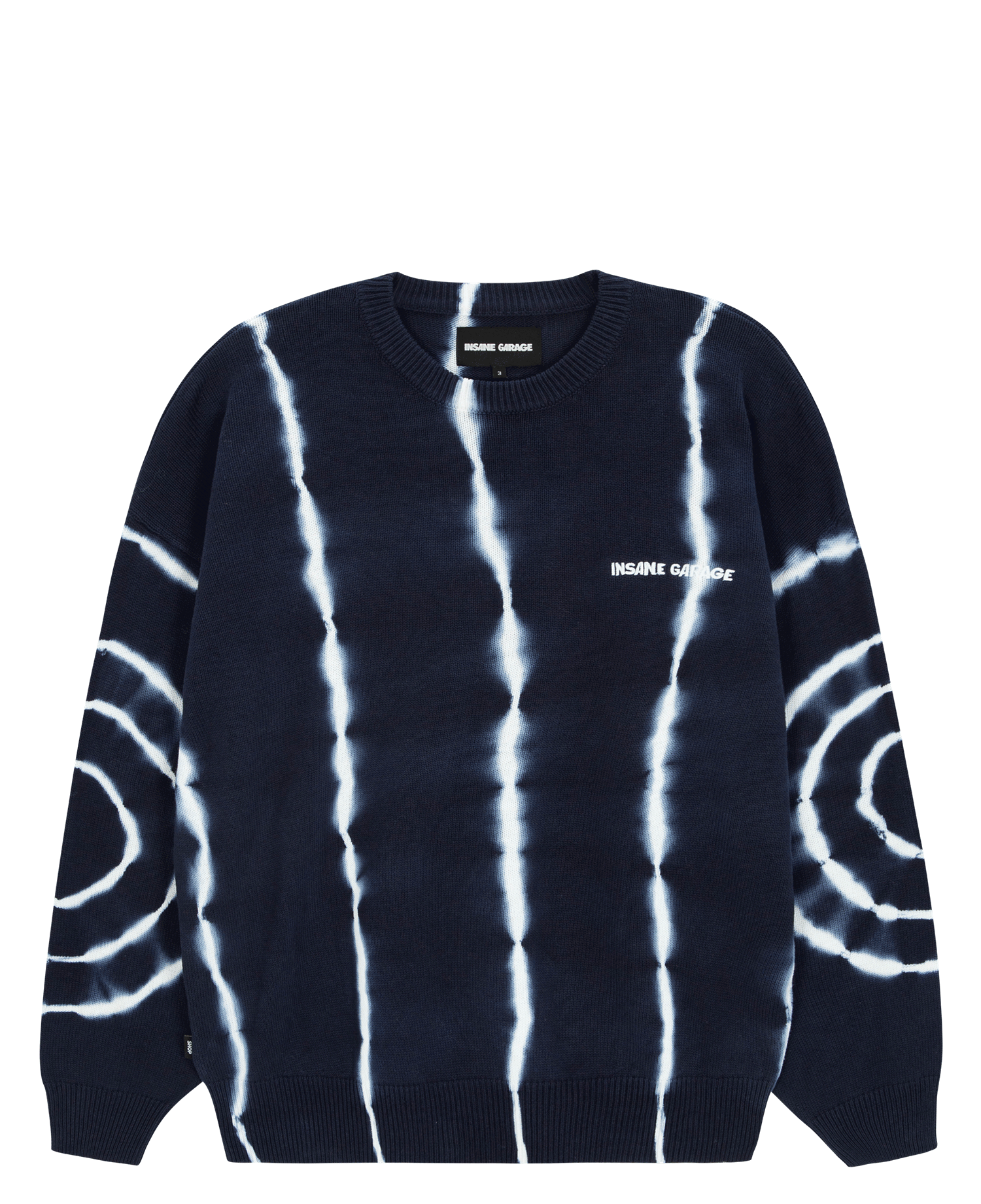 INSANE TIE DYE KNIT PULLOVER_NAVY