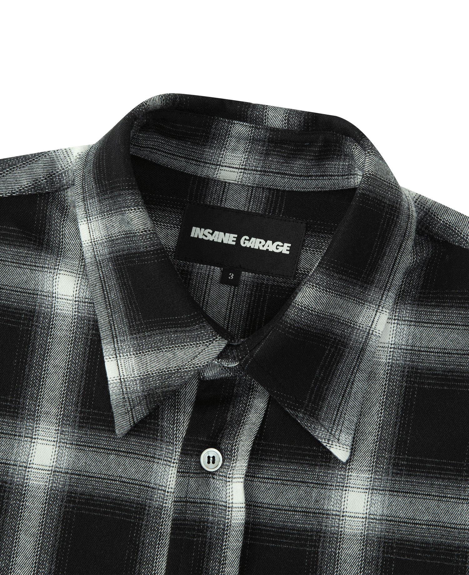 INSANE FLANNEL CHECKED SHIRT_BLACK