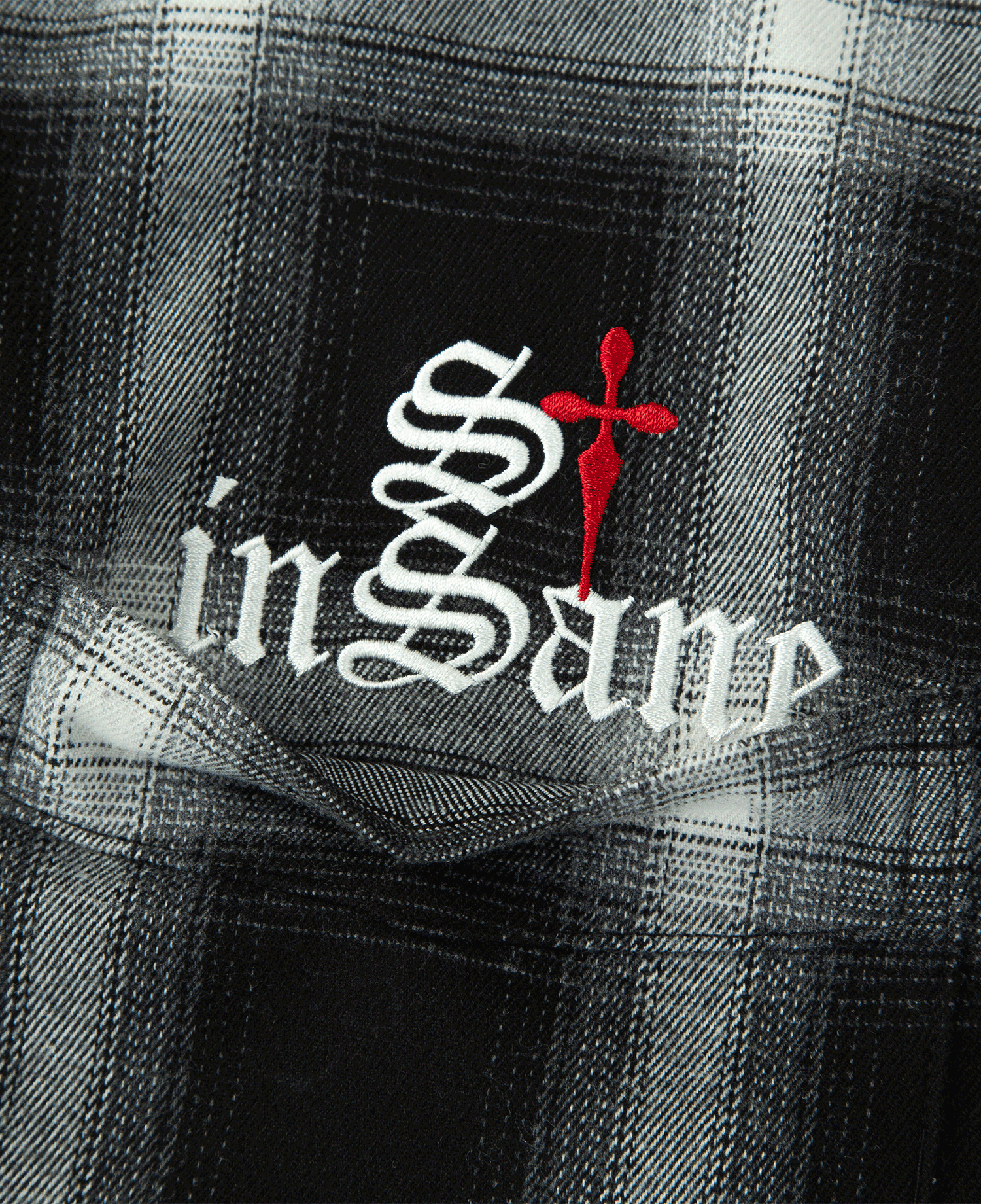 INSANE FLANNEL CHECKED SHIRT_BLACK